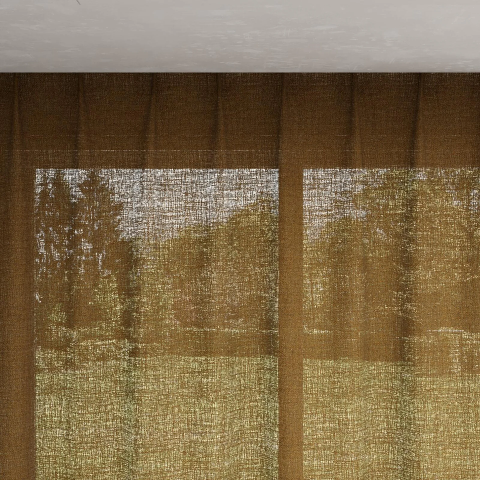 Top view of Element Ochre, pinch pleat