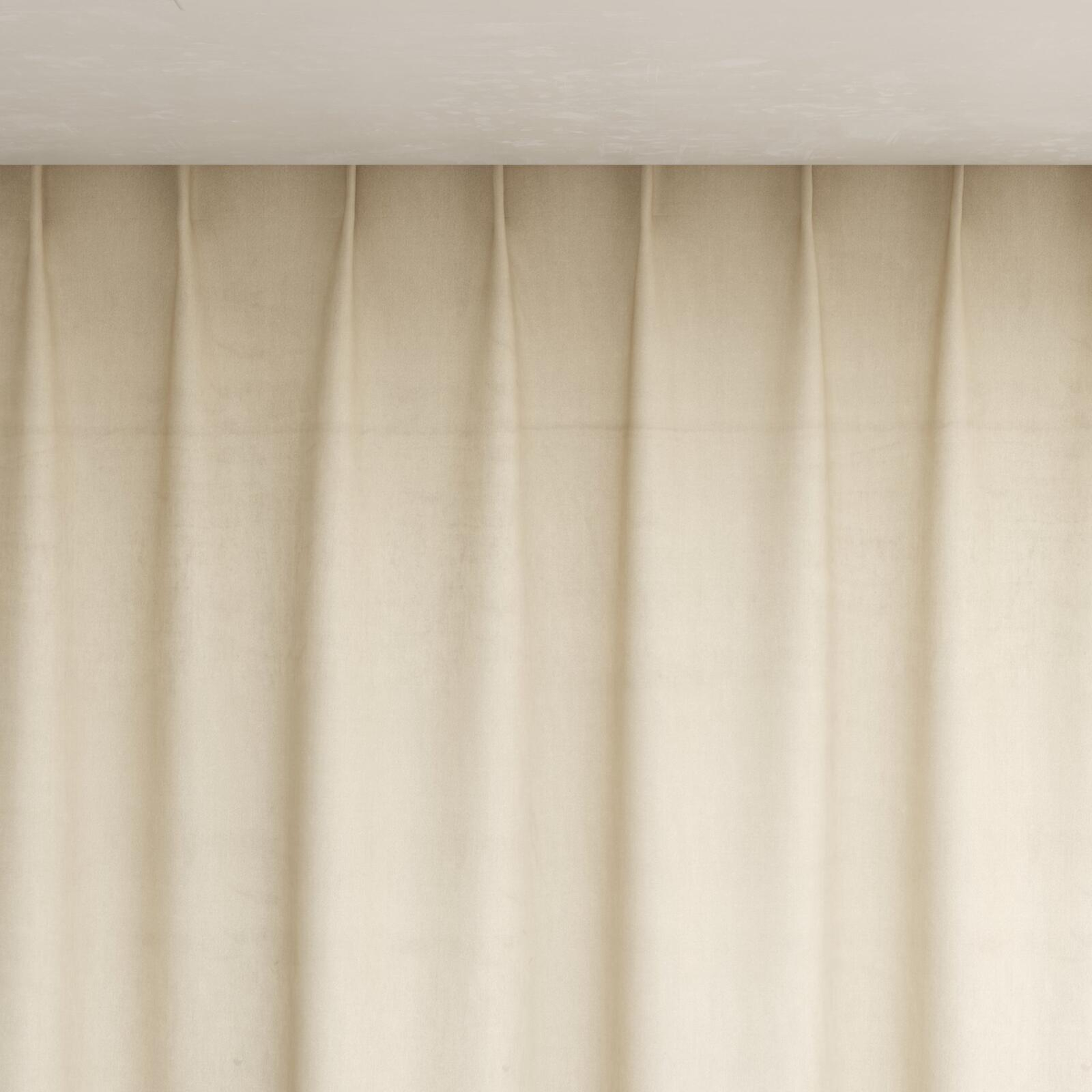 Top view of Warlock Beige, pinch pleat