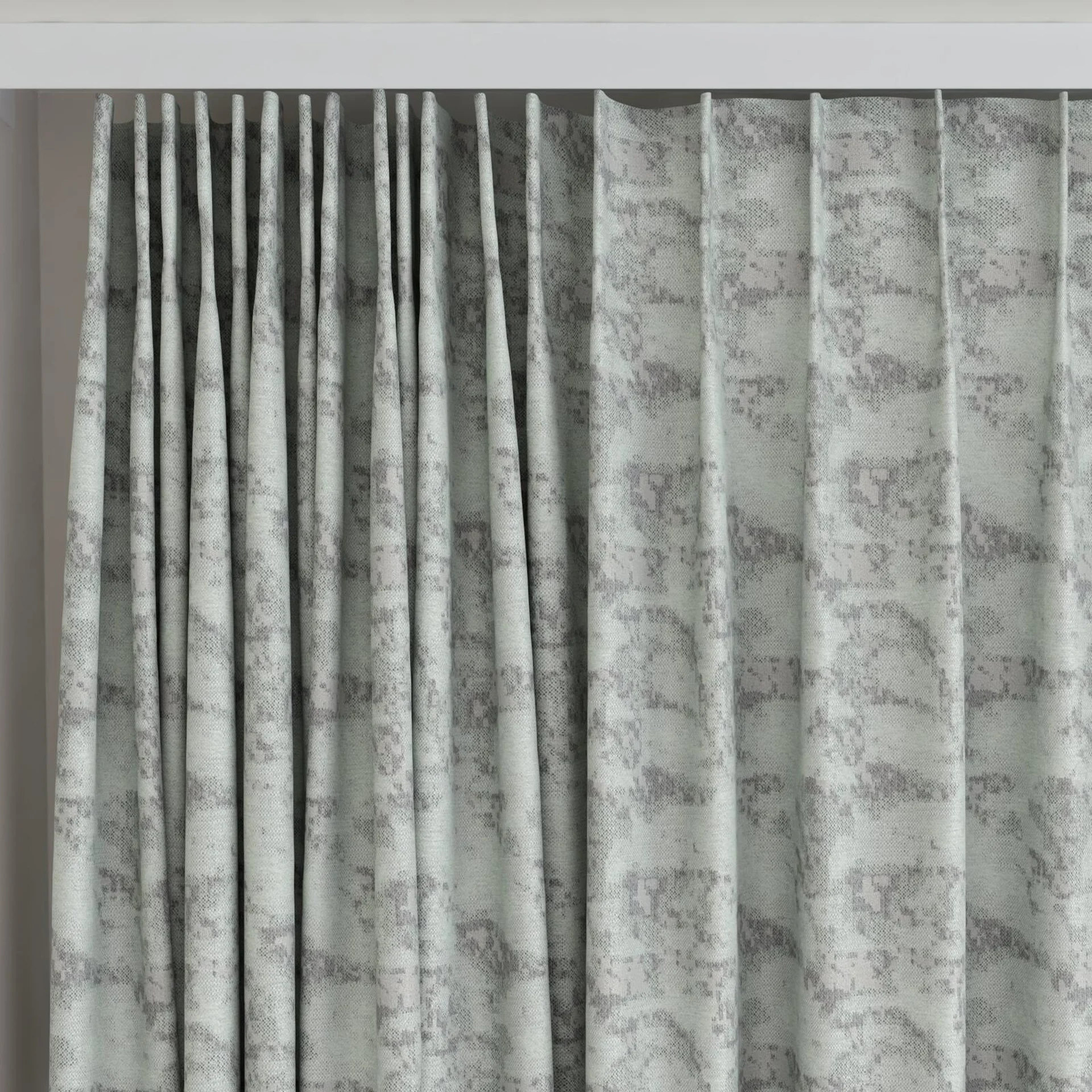 Top view of Lipova Dove, on curtain rail
