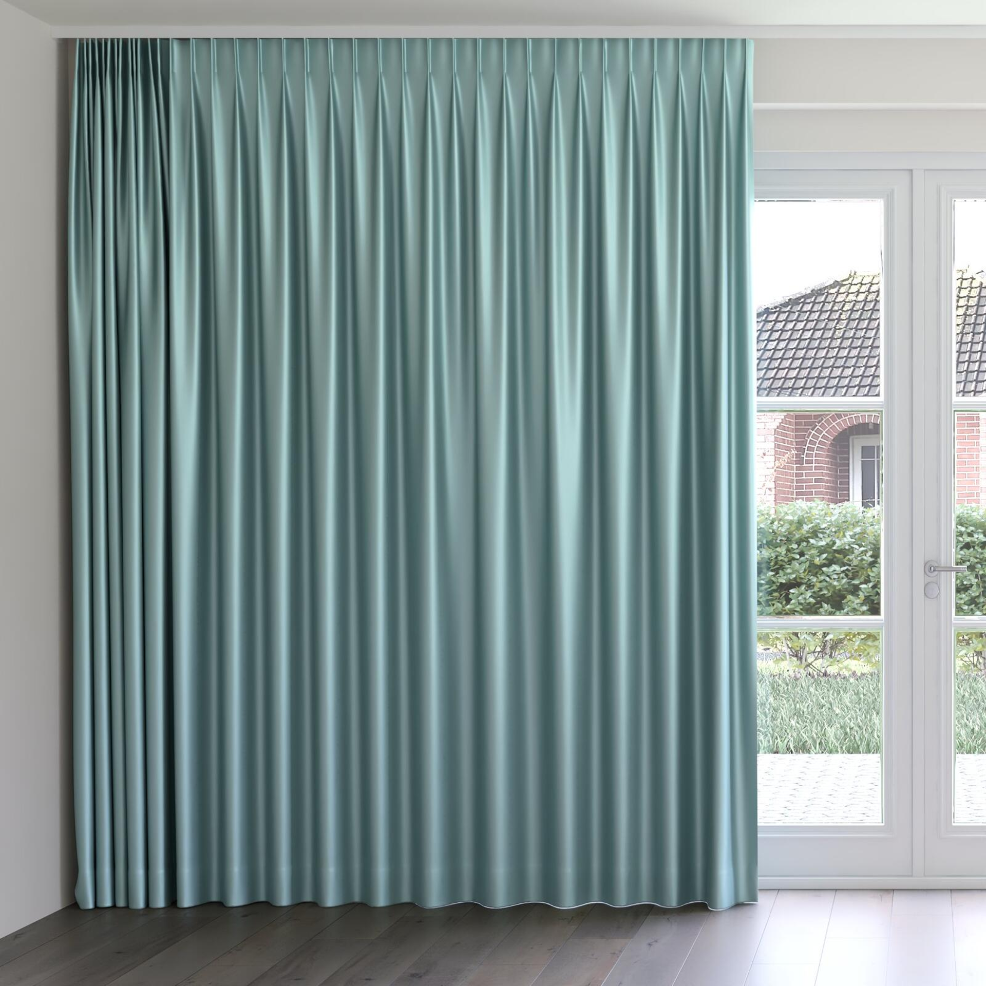 Front view of North Face Spa, on curtain rail
