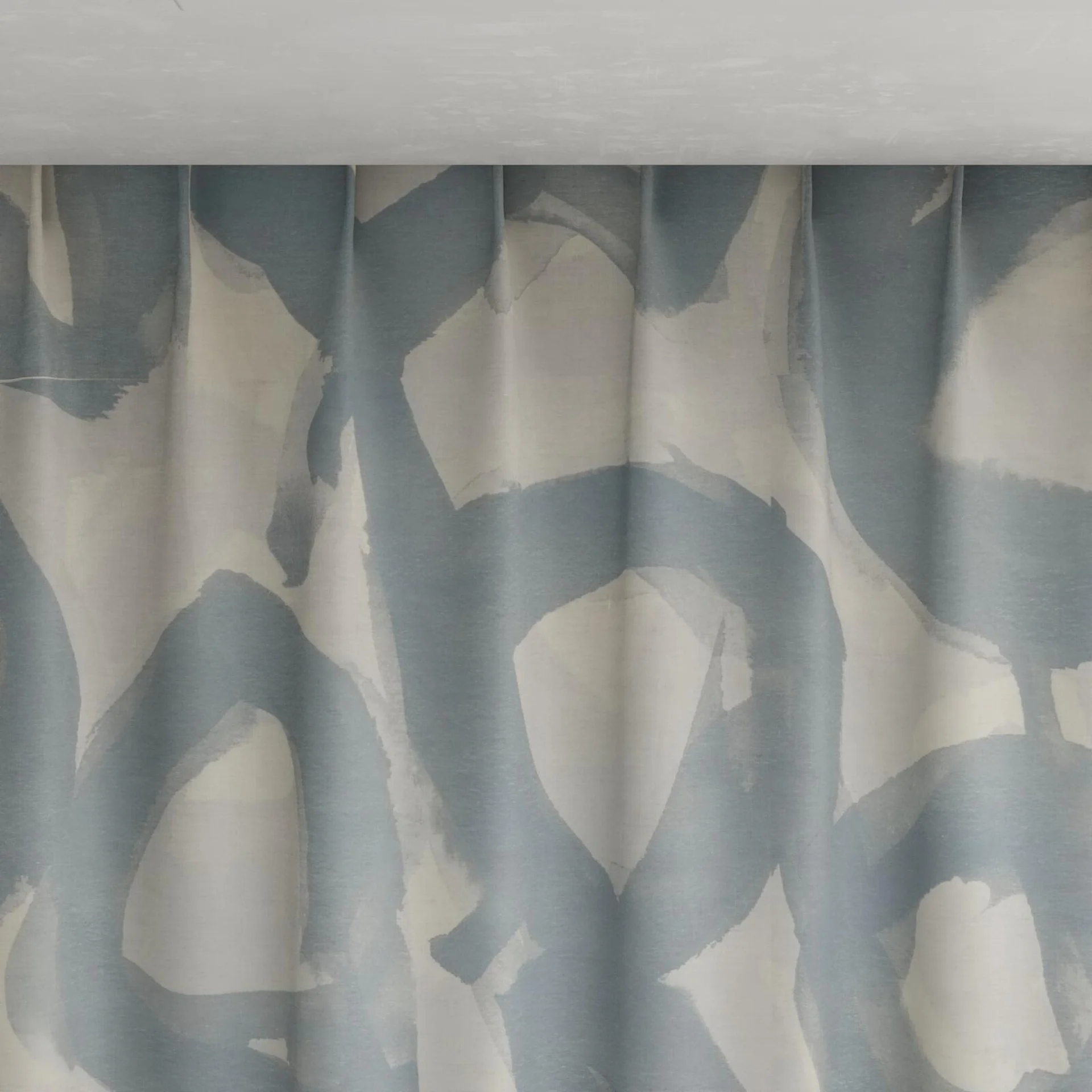 Top view of Abstraction Sky, pinch pleat