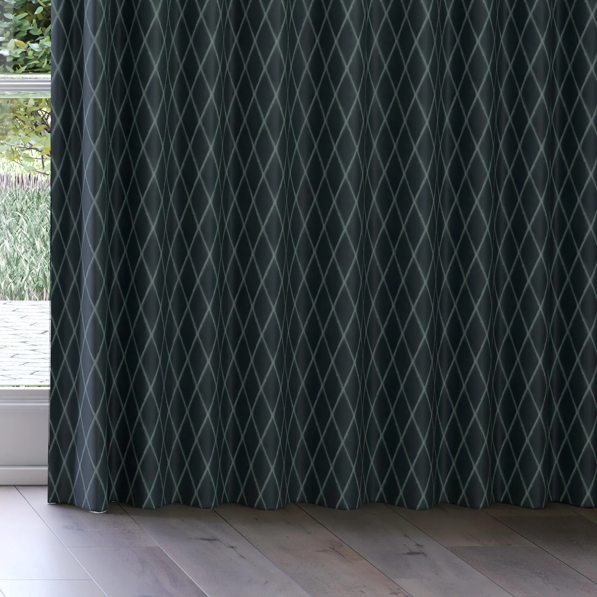 Bottom view of Pantheon Jasper, on curtain rail