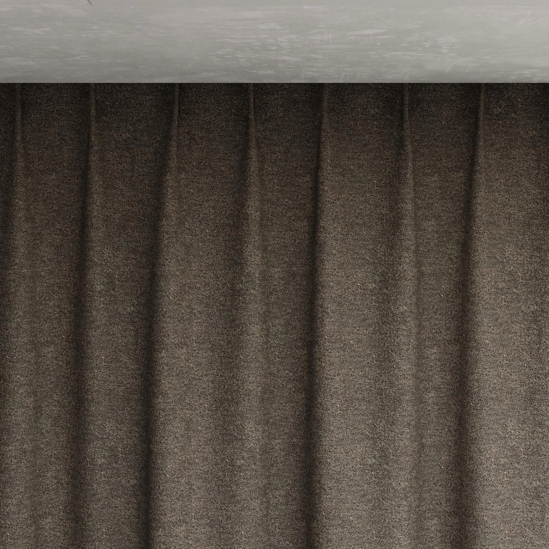 Top view of Metallique Pewter, pinch pleat