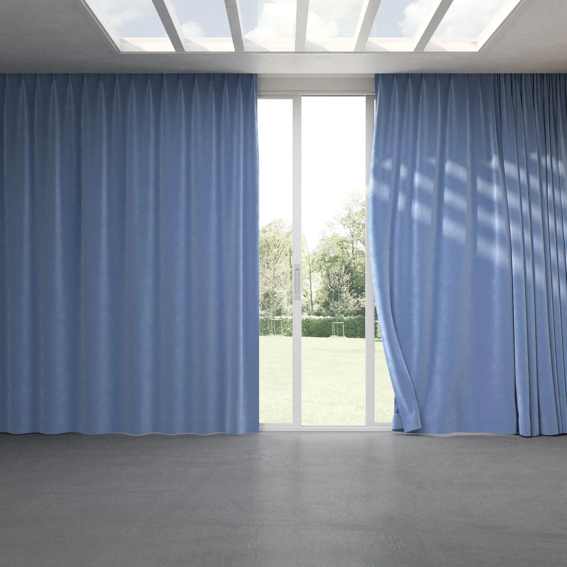 Full view of Verbier Ocean, pinch pleat
