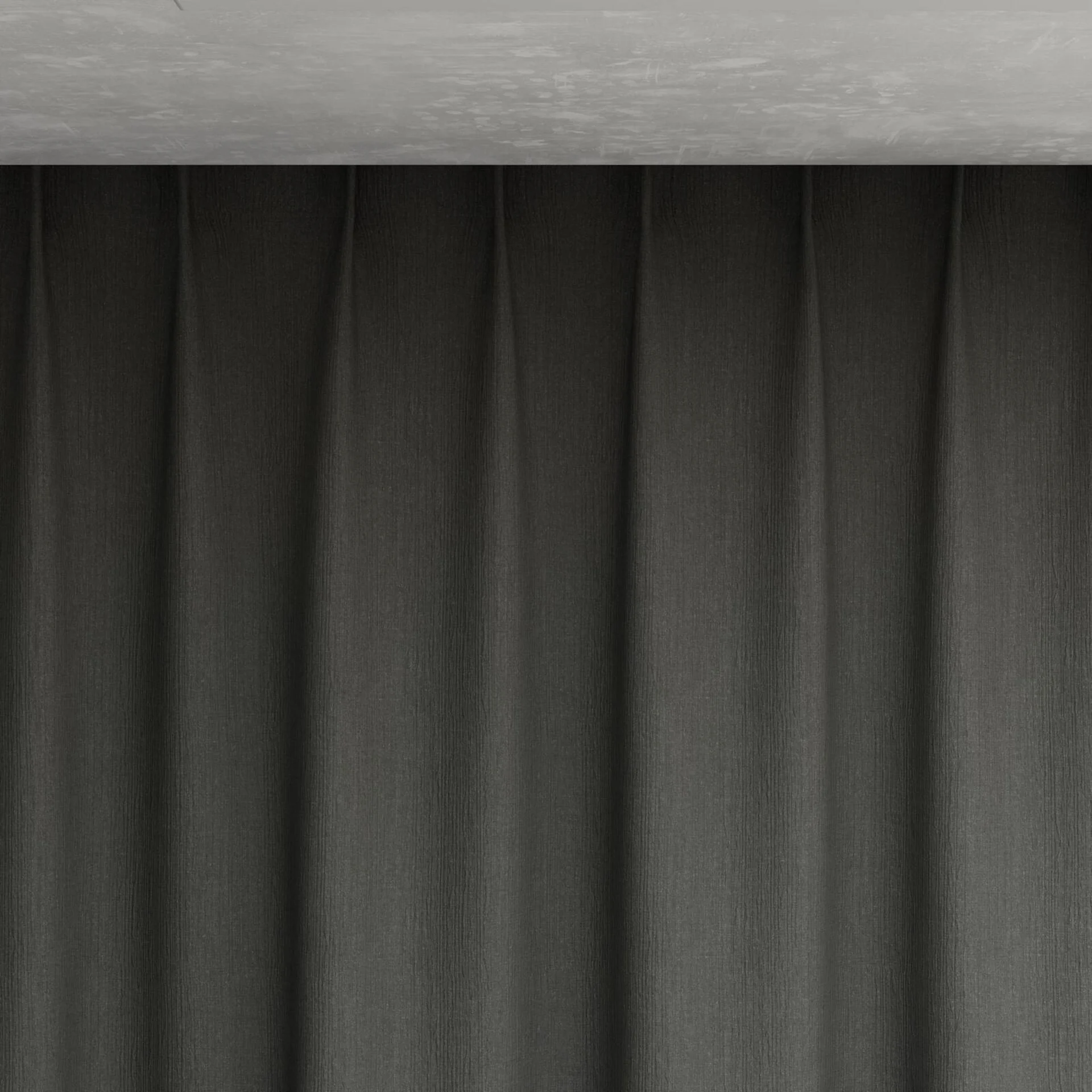 Top view of Northstar Charcoal, pinch pleat
