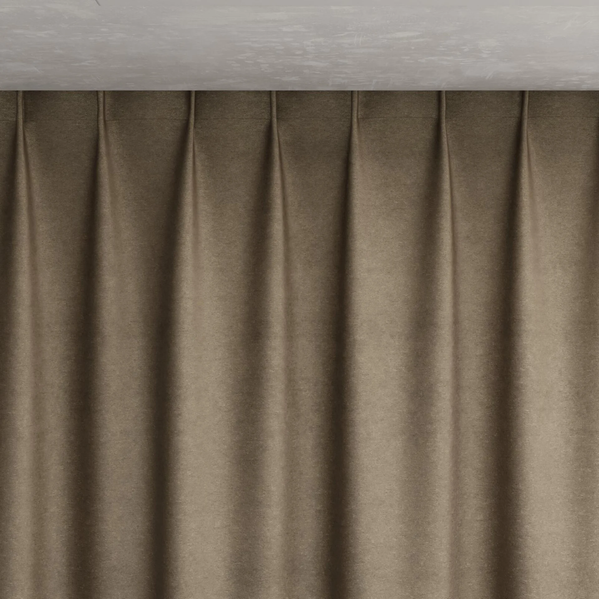 Top view of Baron Stucco, pinch pleat