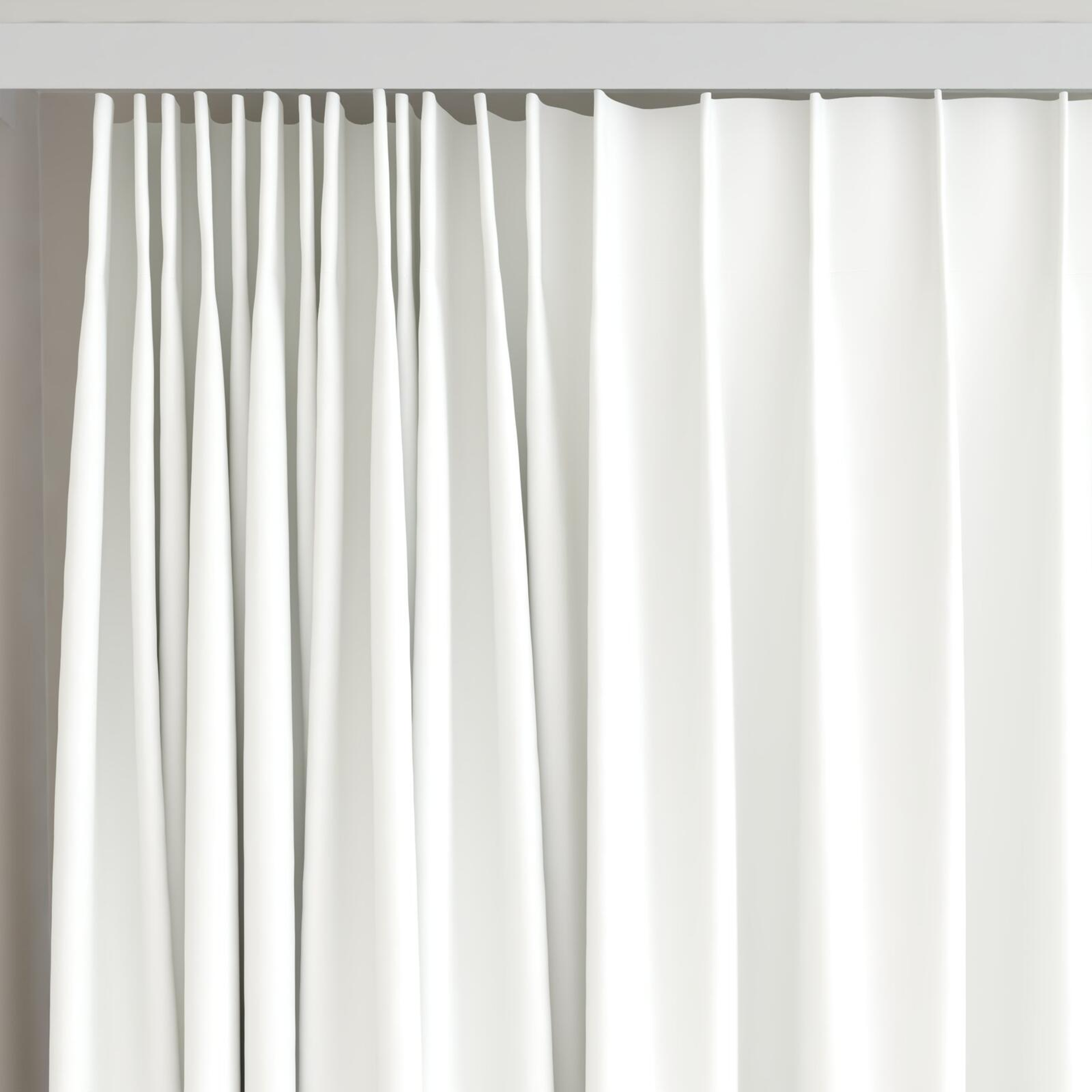 Top view of Vela Swan, on curtain rail