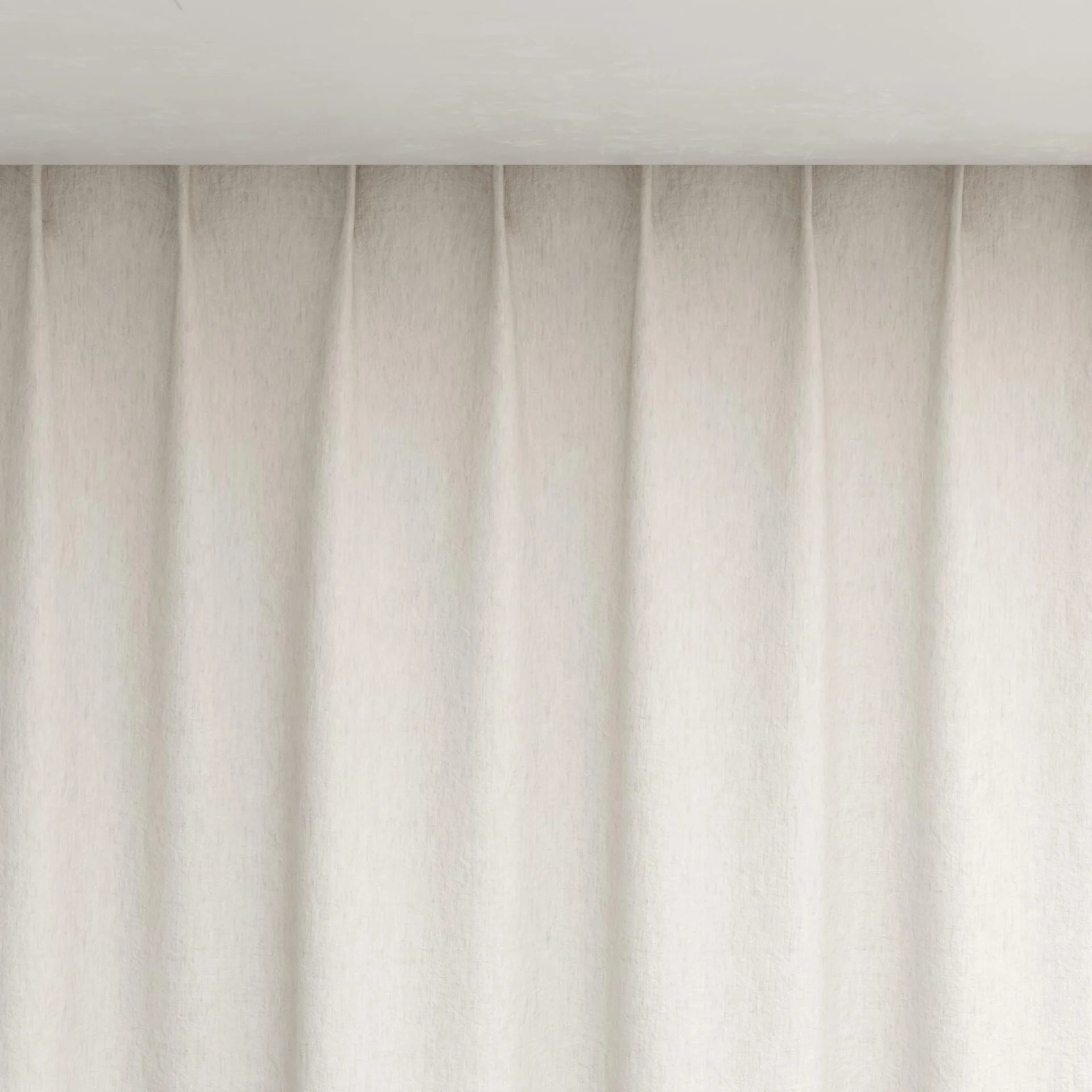 Top view of Obi Stonewash Eggshell, pinch pleat