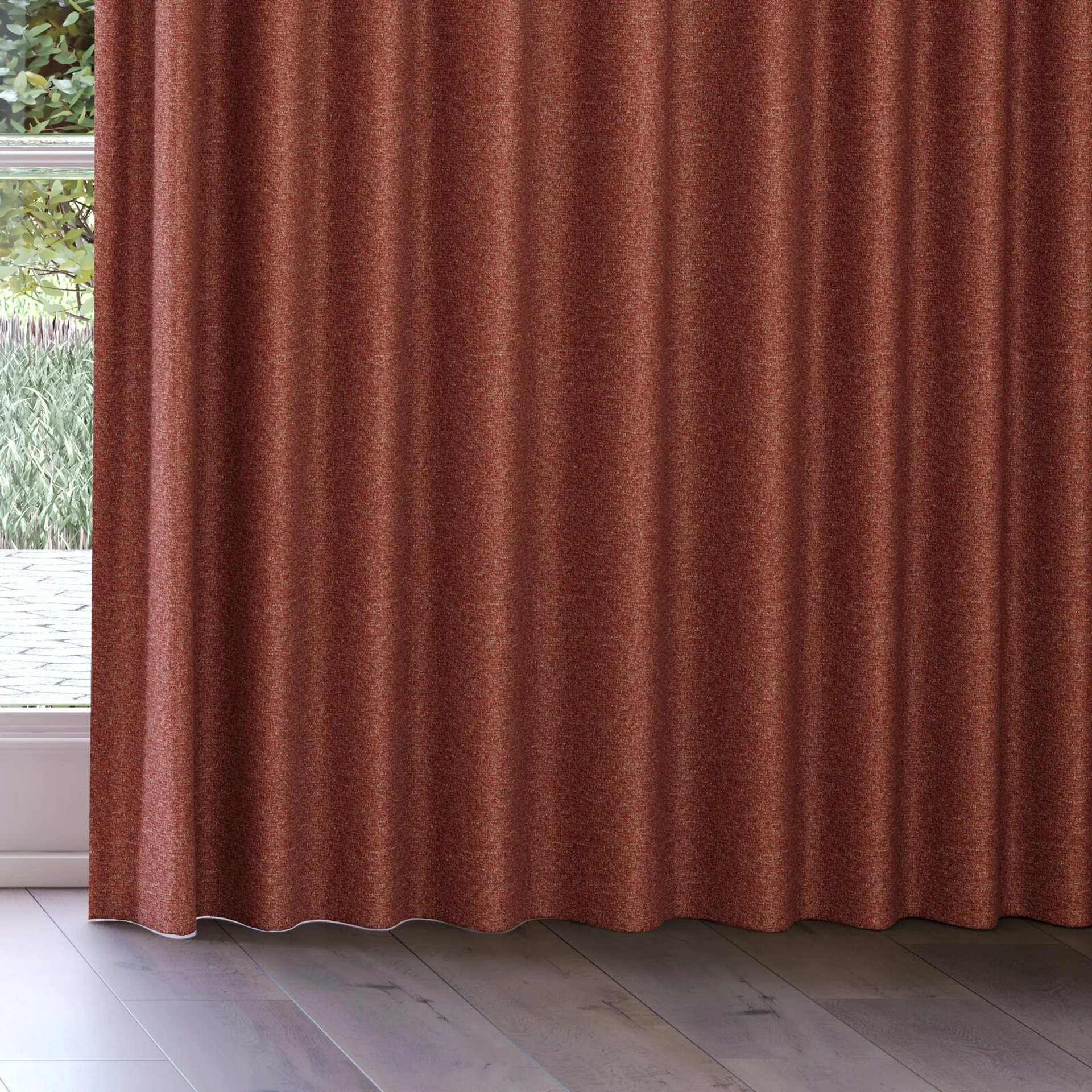Bottom view of Bora Bora Spice, on curtain rail