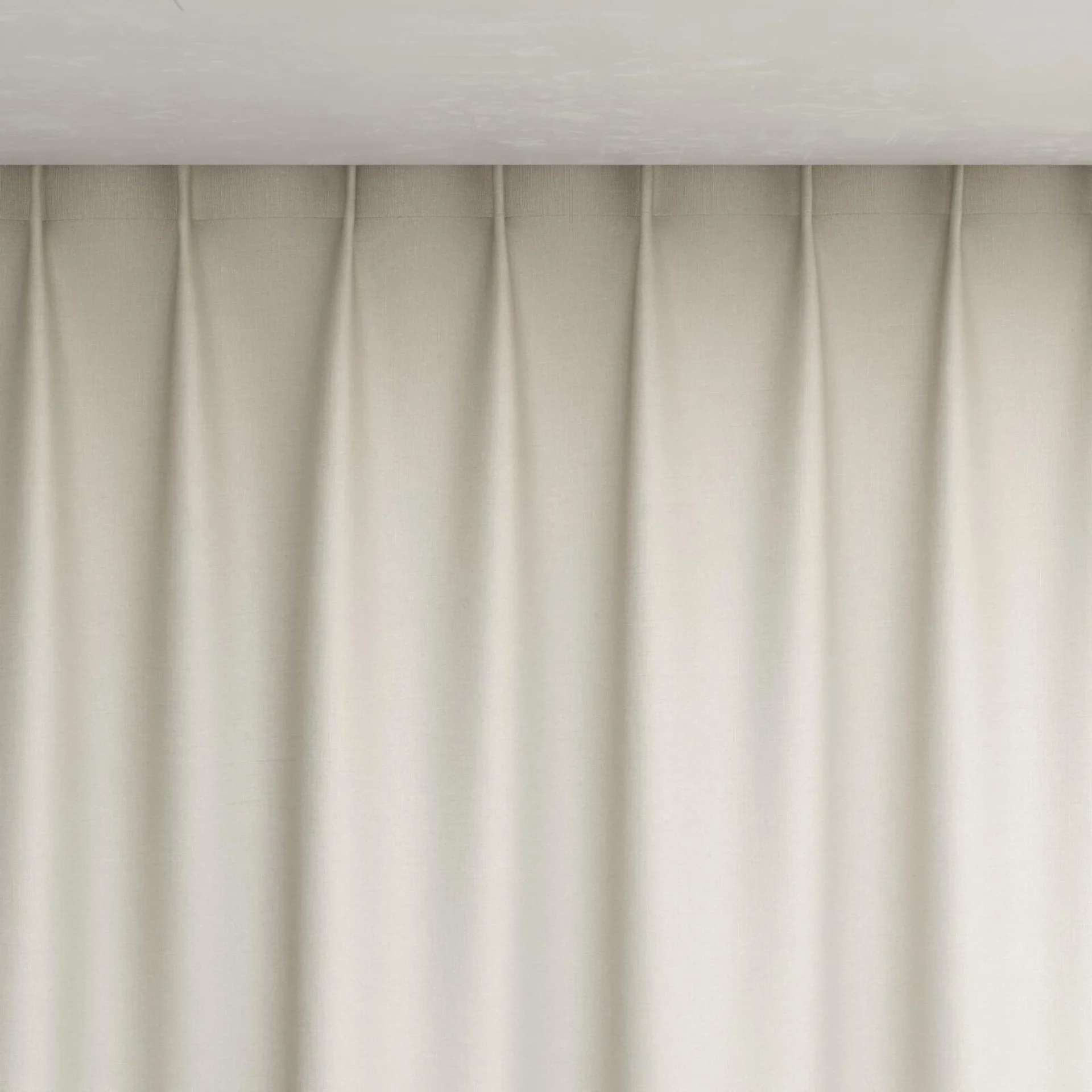 Top view of Bavaria Ivory, pinch pleat