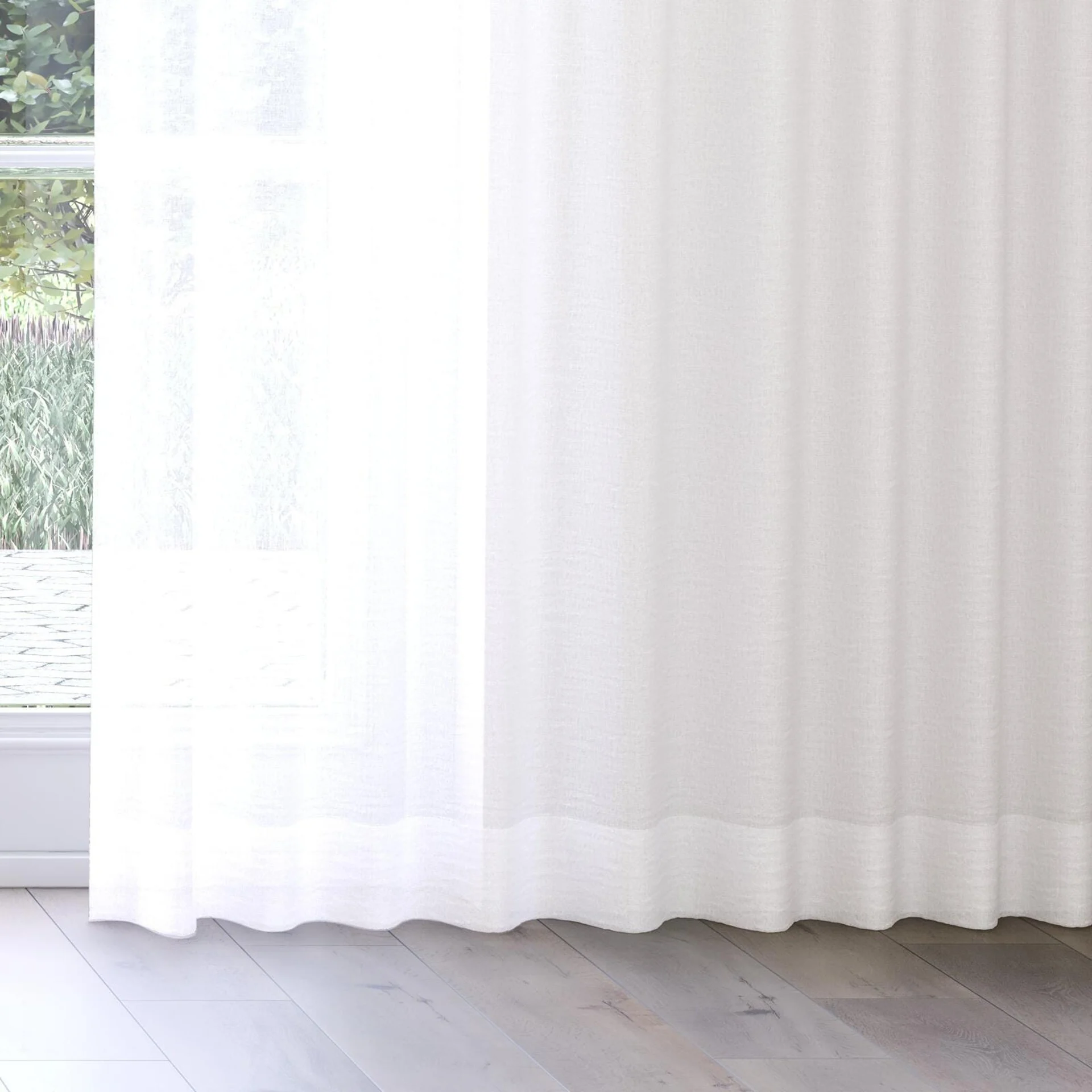 Bottom view of Illusion Icicle, on curtain rail