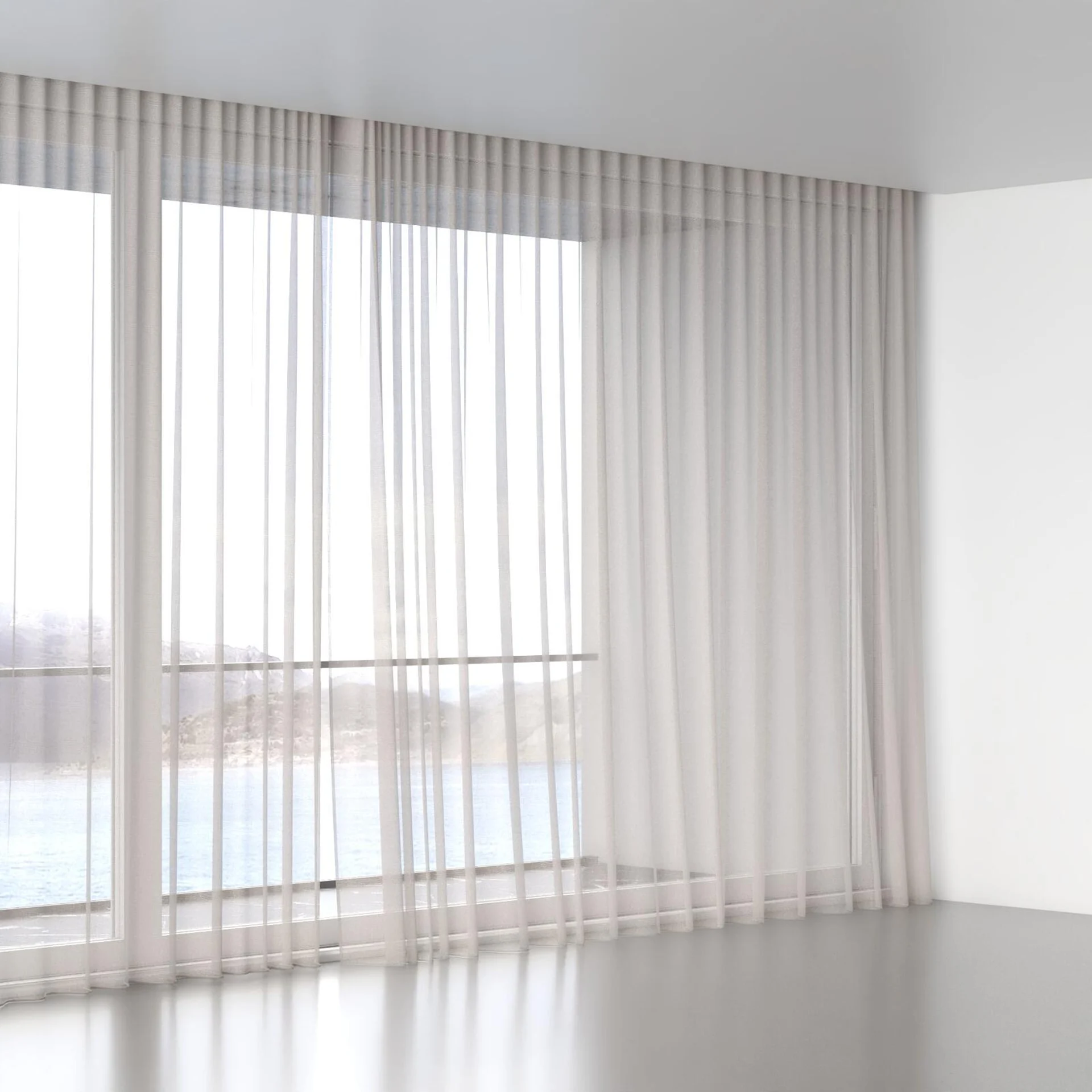 Full view of Graceful Linen, wave pleat
