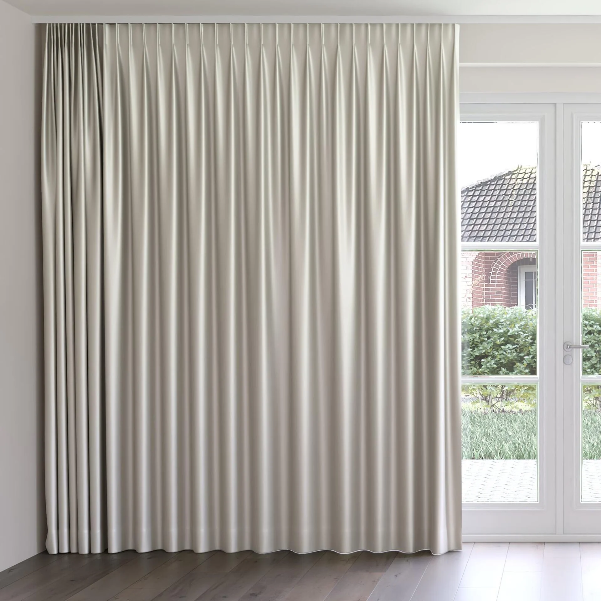 Front view of North Face Oyster, on curtain rail