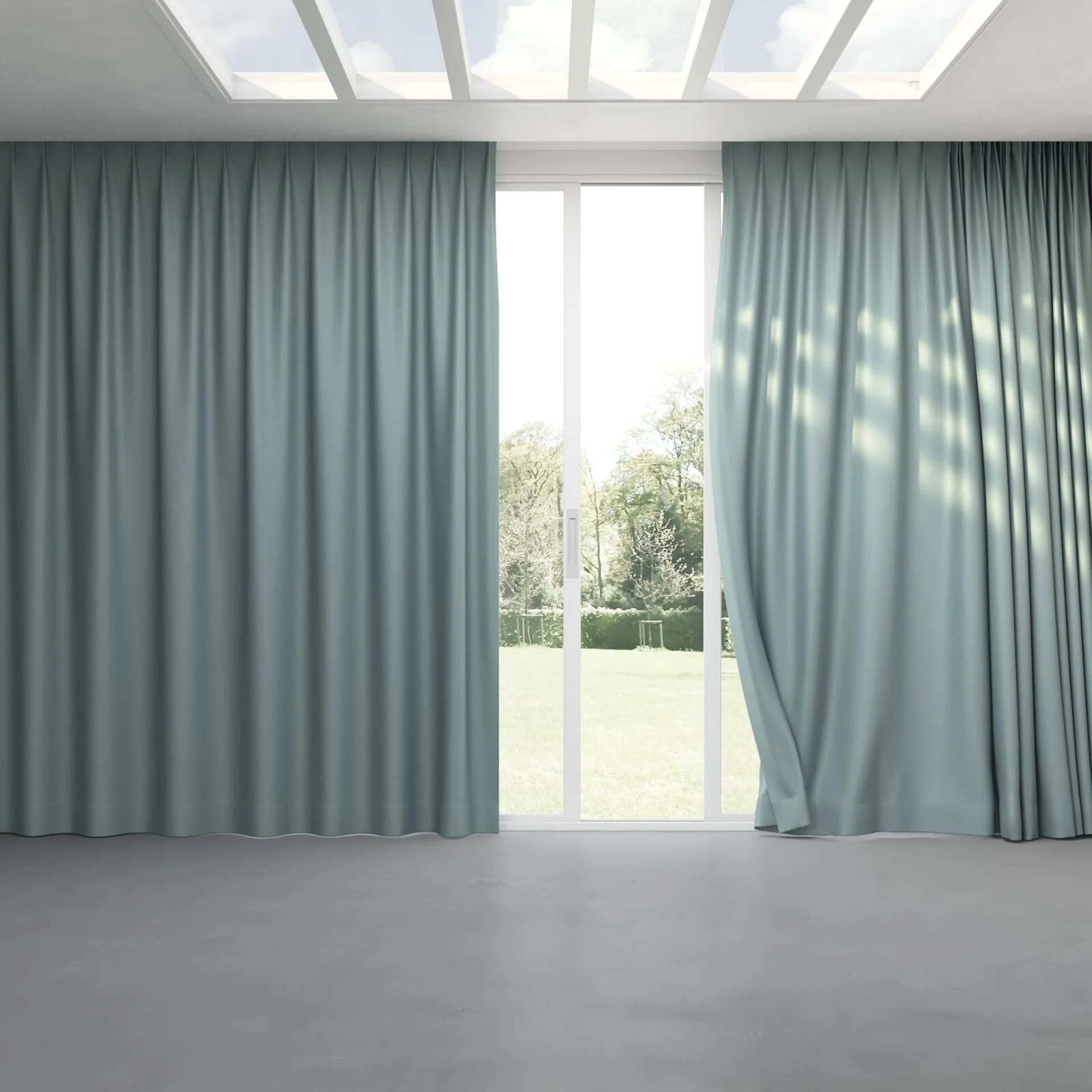 Full view of Matrix FR Nile, pinch pleat