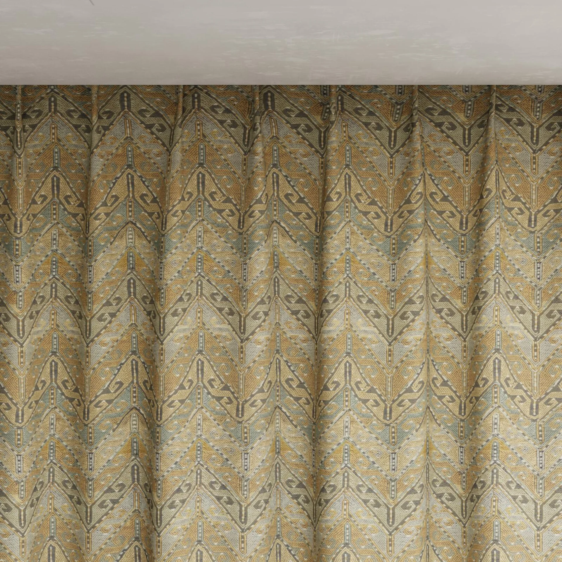 Top view of Lanteira Ecru, pinch pleat