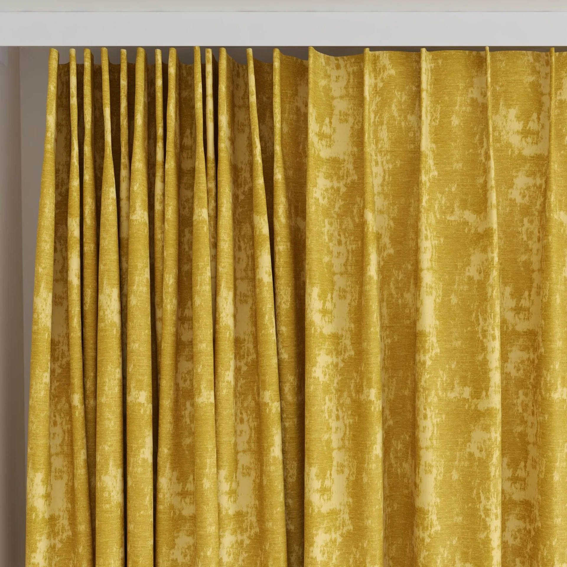 Top view of Innovation Gold, on curtain rail
