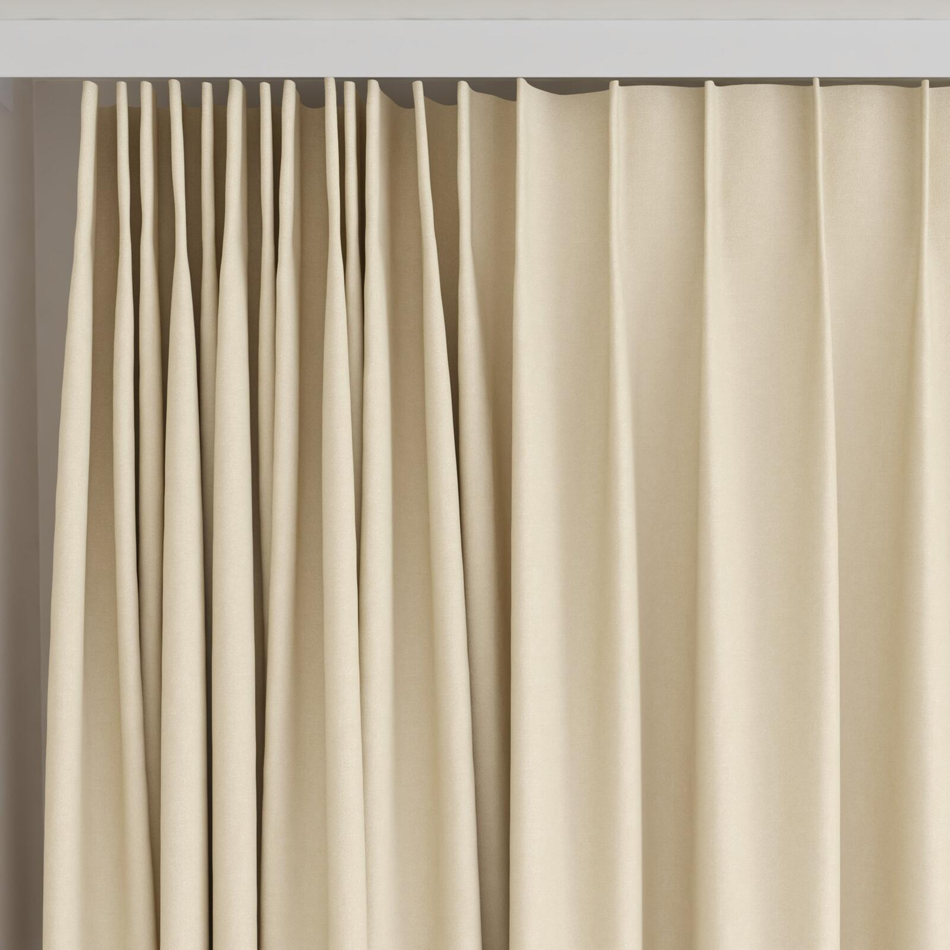 Top view of Luxo Sand, on curtain rail
