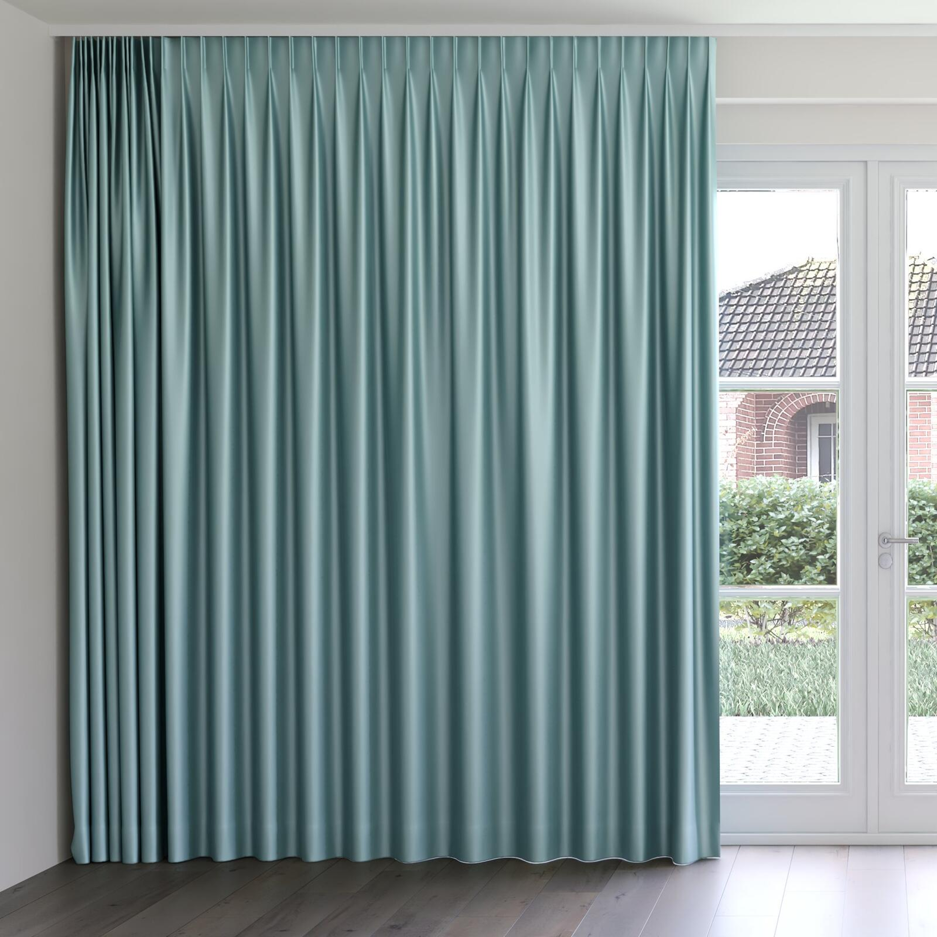 Front view of Moonbeam Surf, on curtain rail