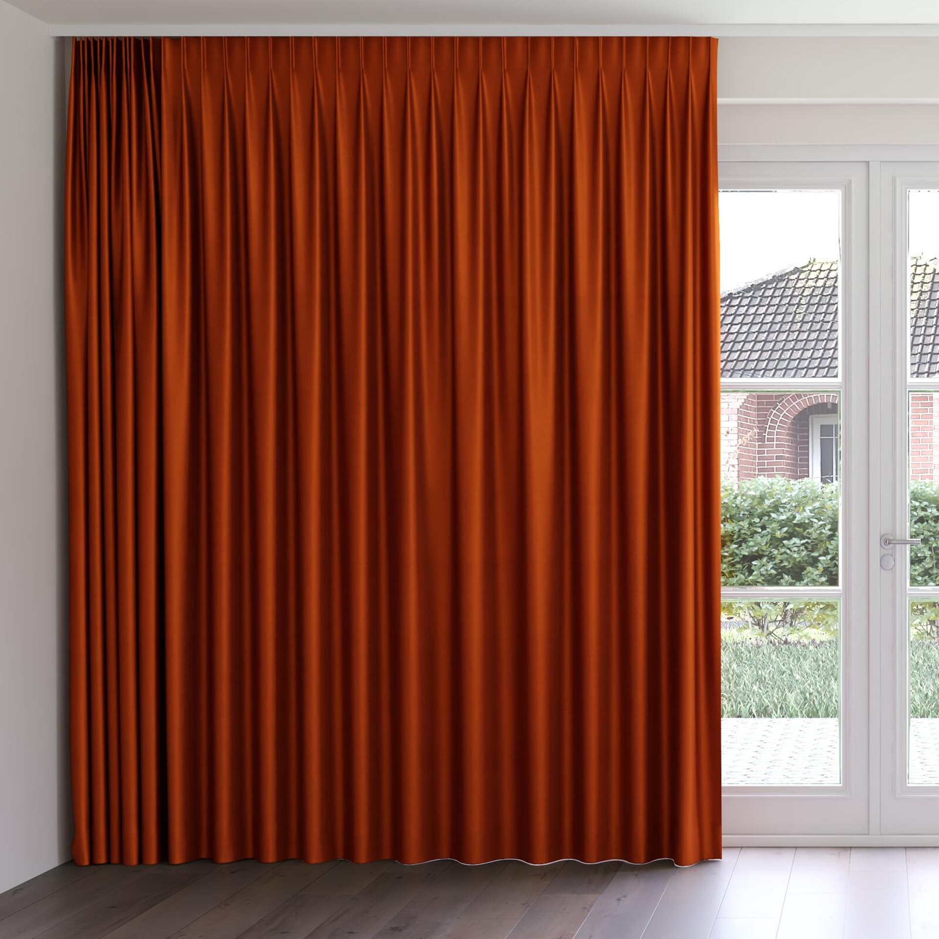 Front view of Mont Blanc Copper, on curtain rail