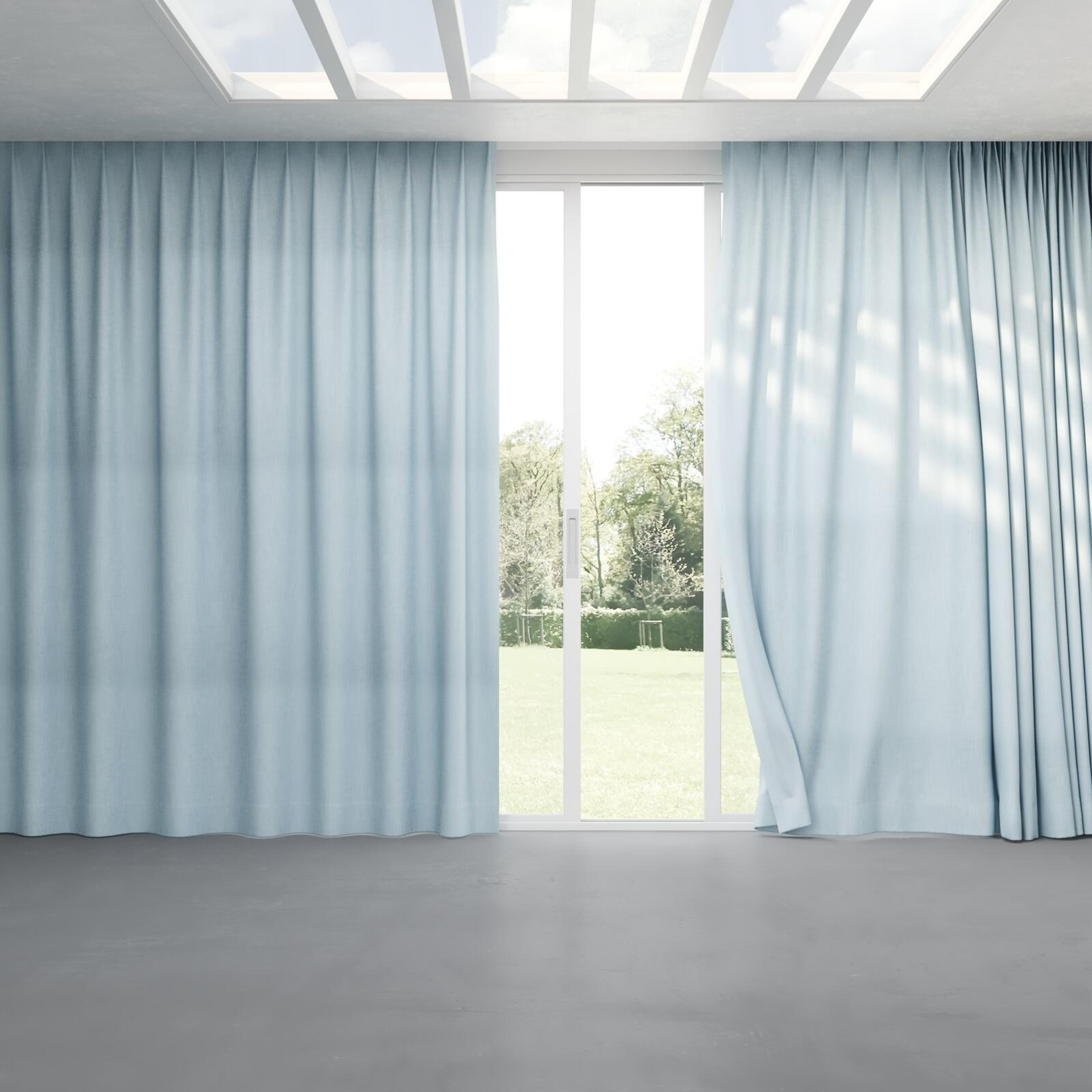 Full view of Lexicon Sky, pinch pleat