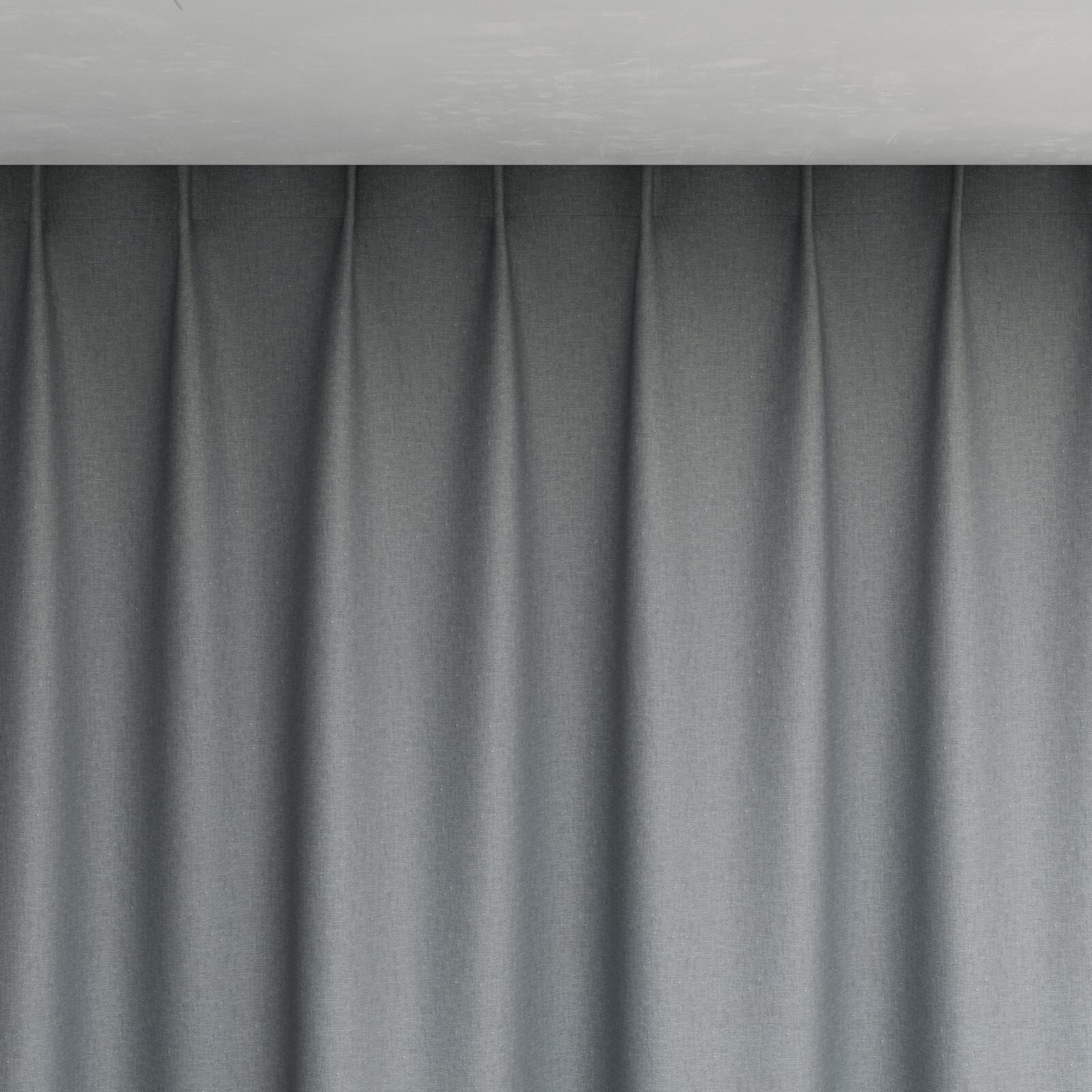 Top view of Infinite French Blue, pinch pleat