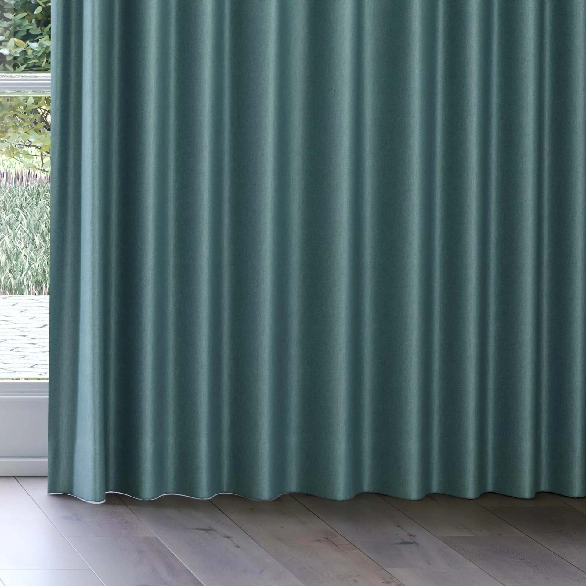 Bottom view of Fiji Surf, on curtain rail