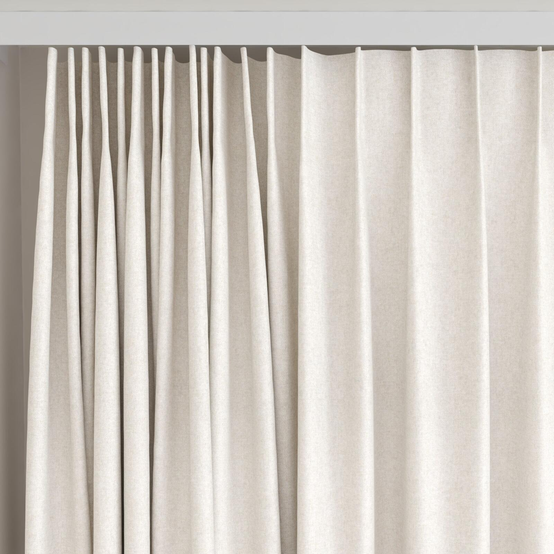 Top view of Liberate Cream, on curtain rail