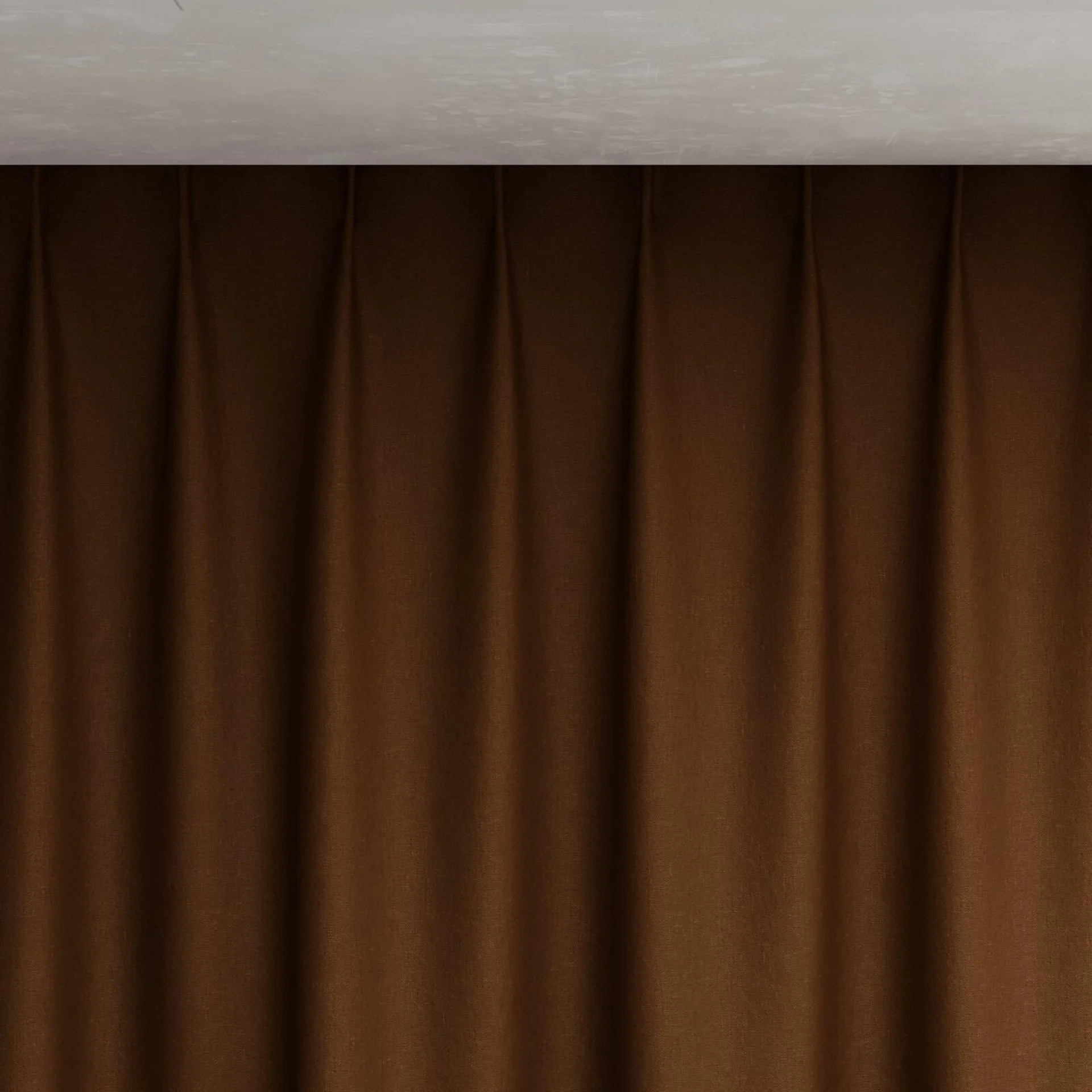 Top view of Eternal Raw Sienna, pinch pleat
