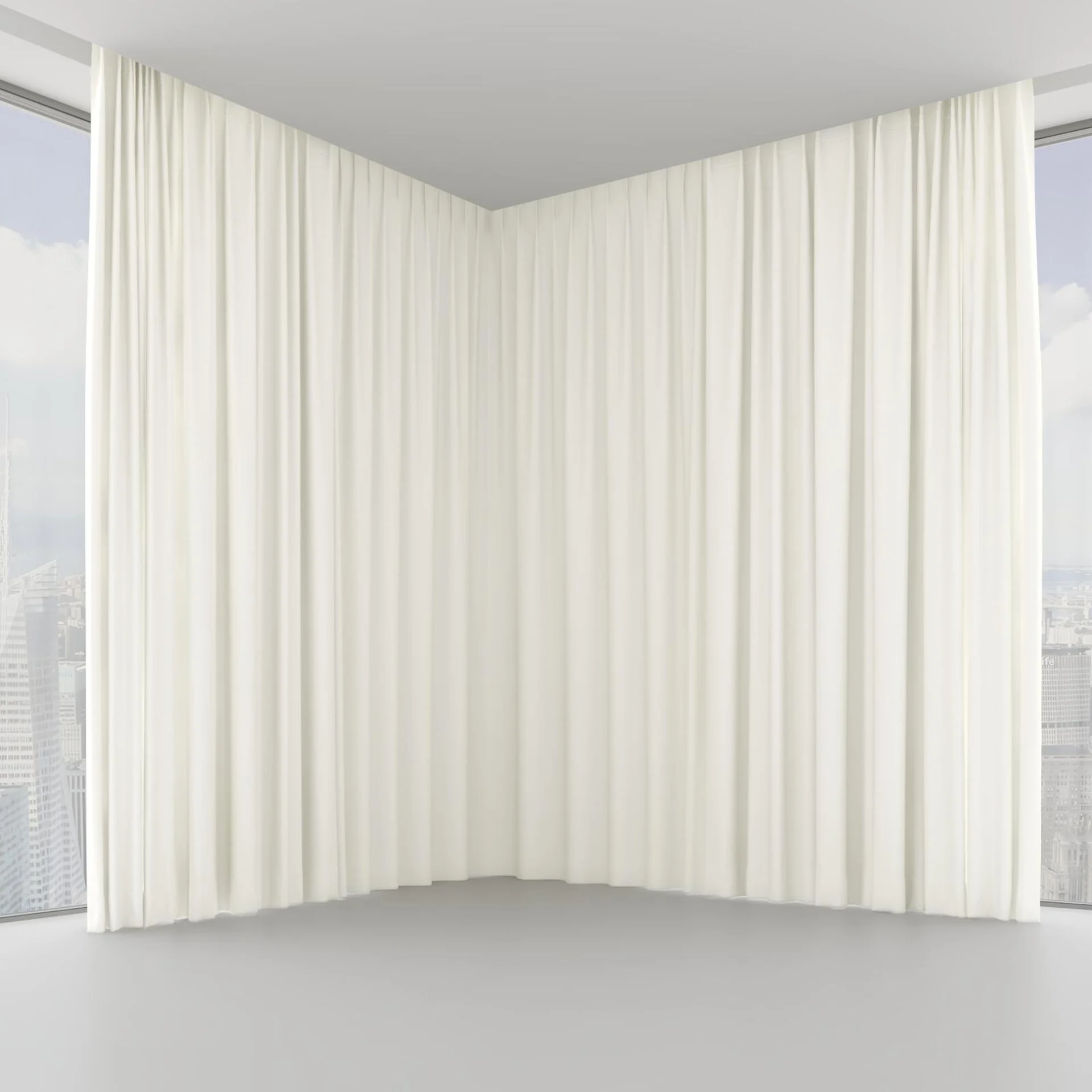 Front view of Brugge Ivory, on hidden rail