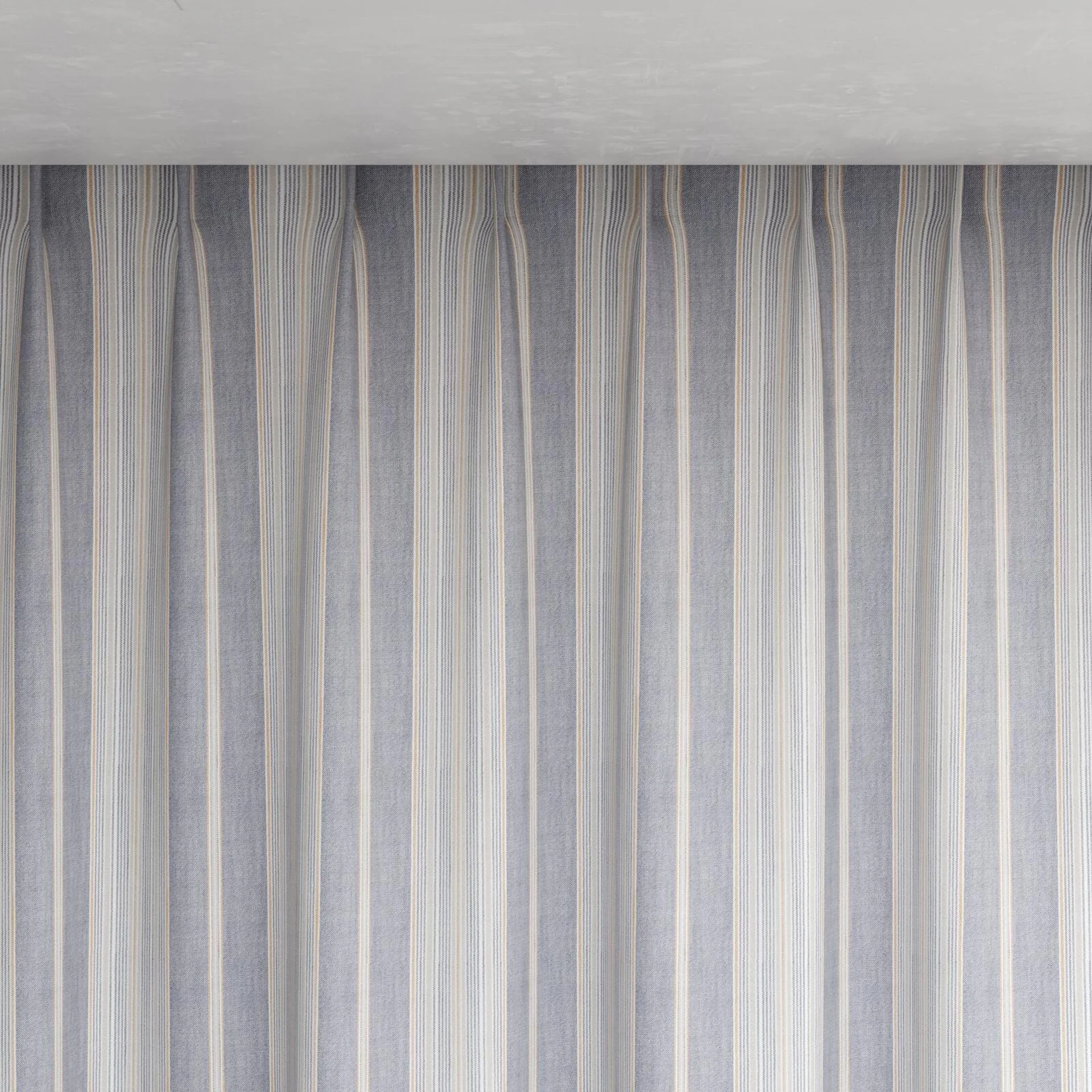 Top view of Chambray Multi Denim, pinch pleat