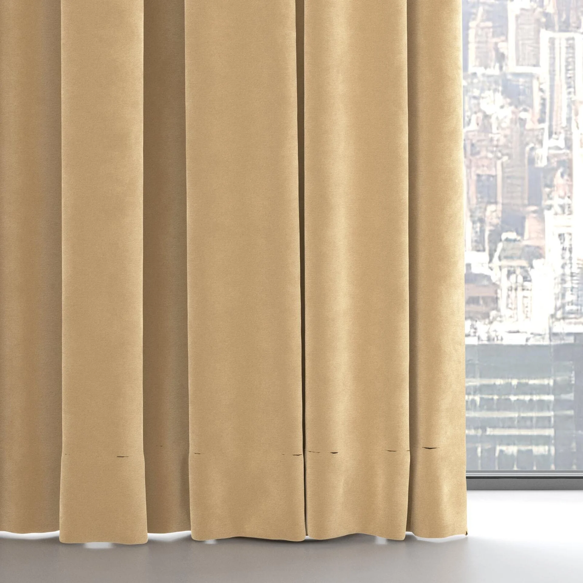 Bottom view of Lux Velvet Antelope 8406, on hidden rail