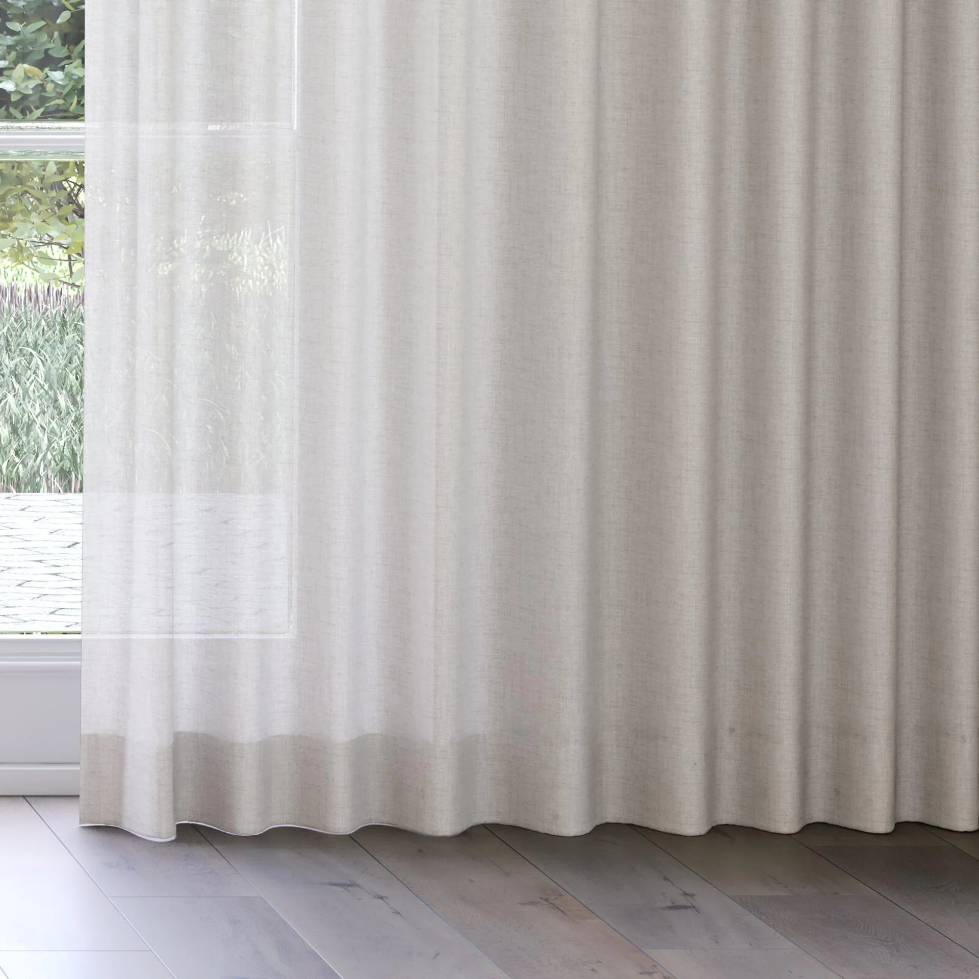 Bottom view of Rava Shell, on curtain rail