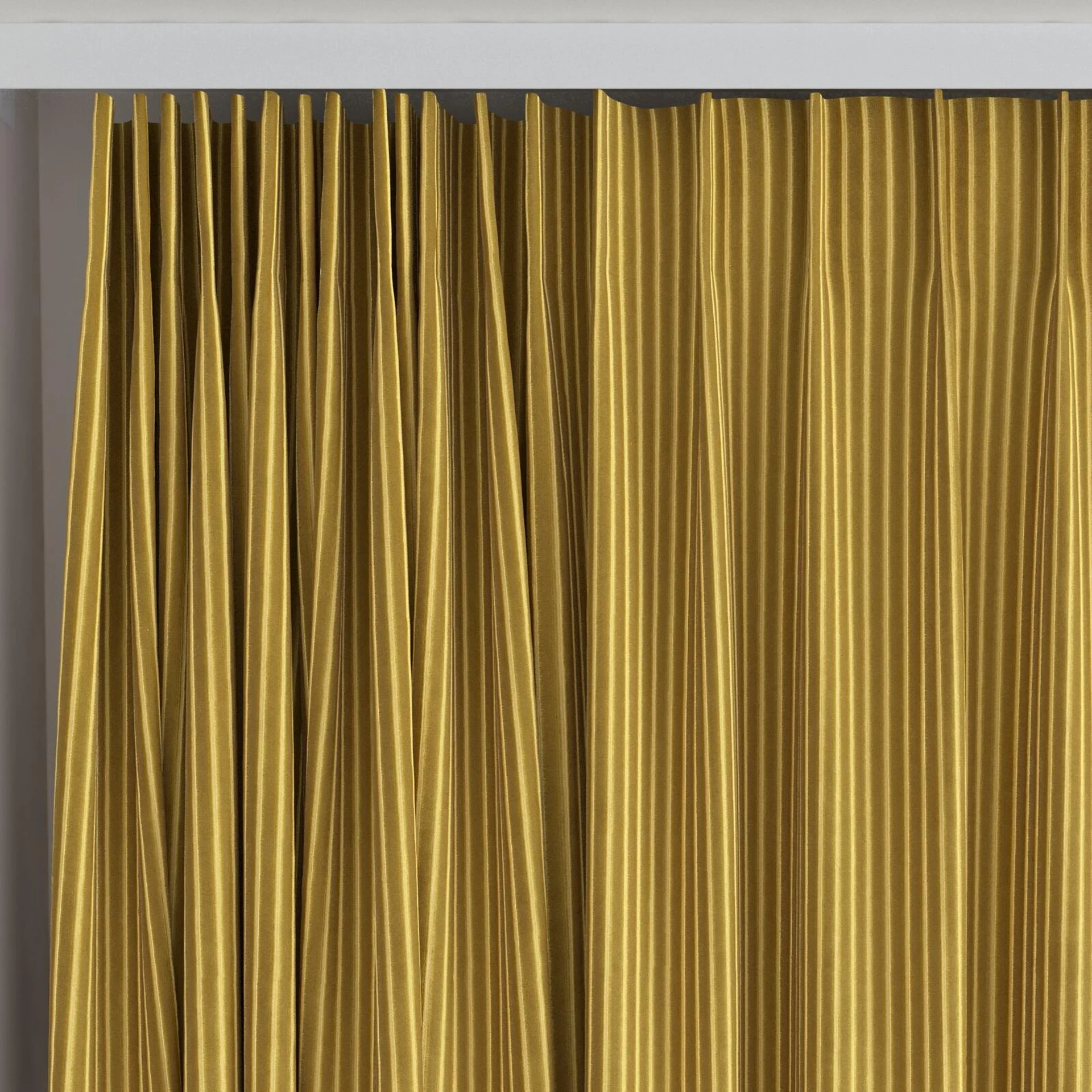 Top view of Embrace Medal, on curtain rail
