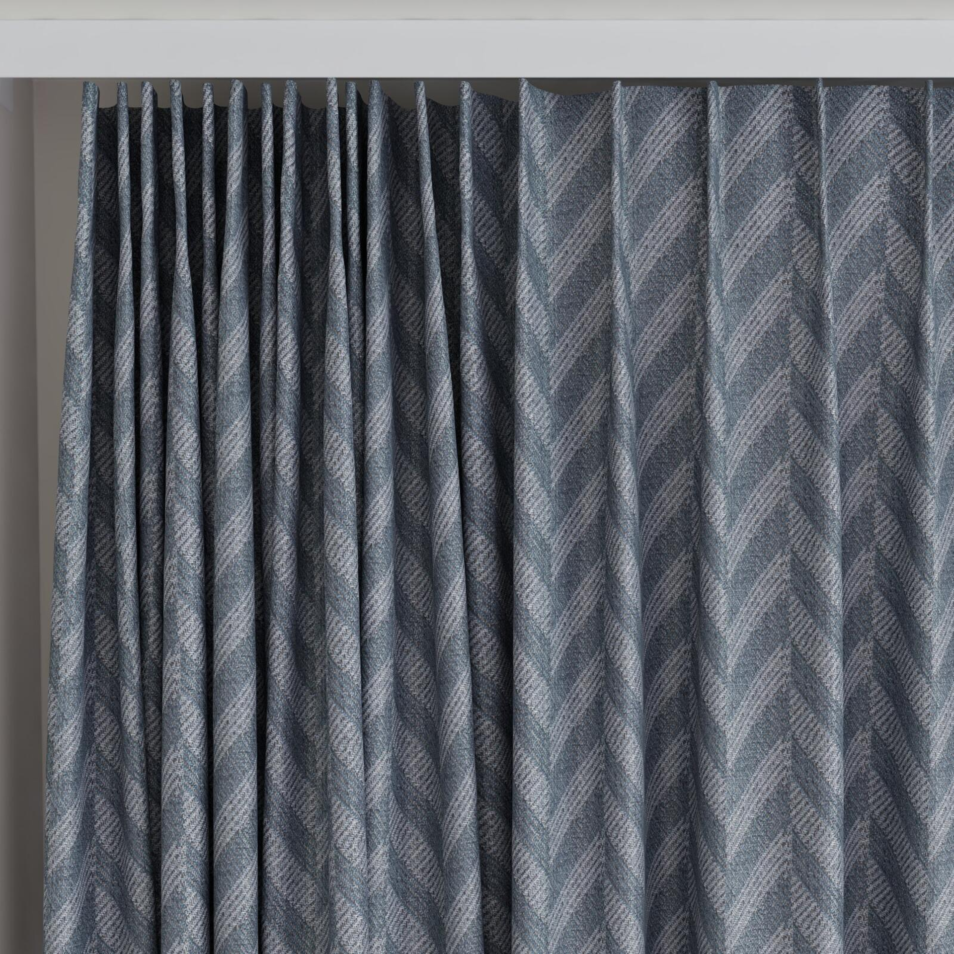Top view of Lupine Storm, on curtain rail