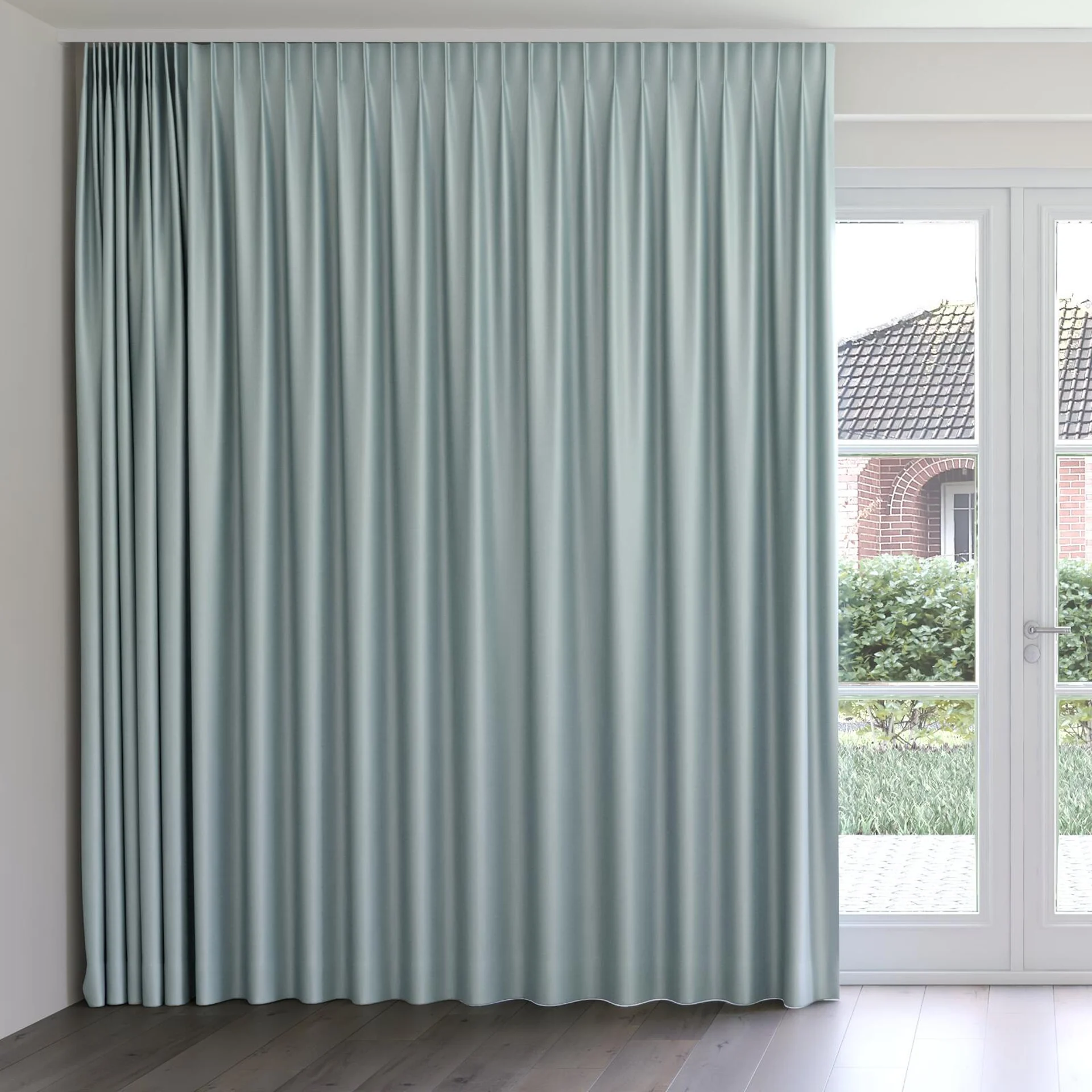 Front view of Stallion 2 UC Mineral, on curtain rail