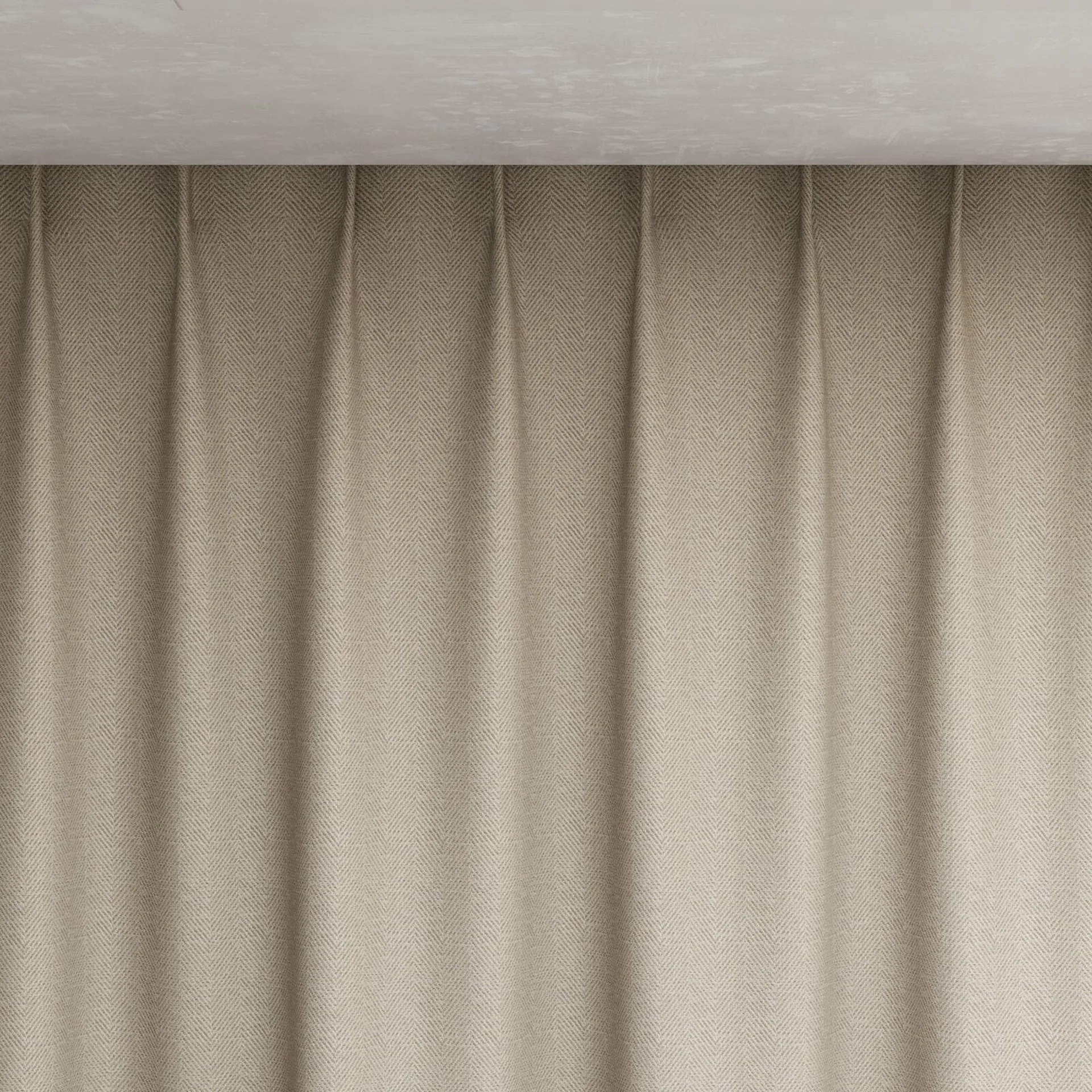 Top view of Trailblazer Raffia, pinch pleat