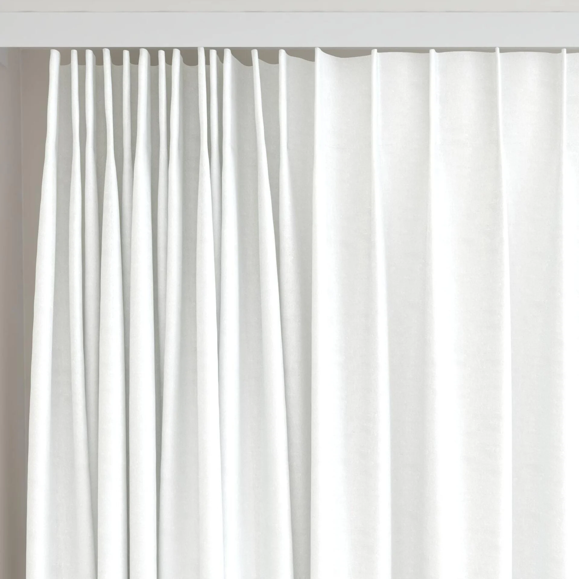 Top view of Linen Paper, on curtain rail