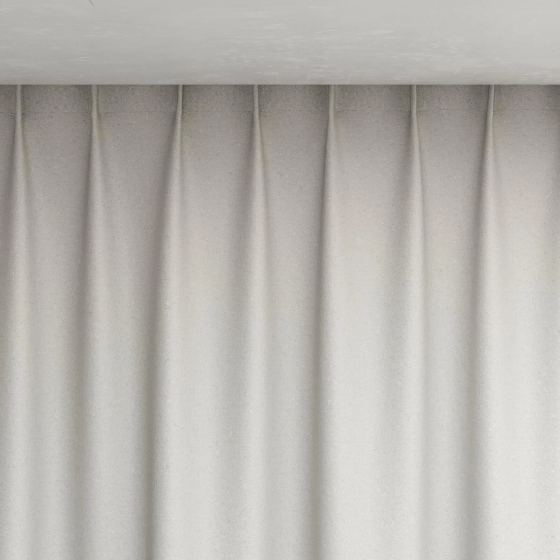 Top view of Heron Mist, pinch pleat