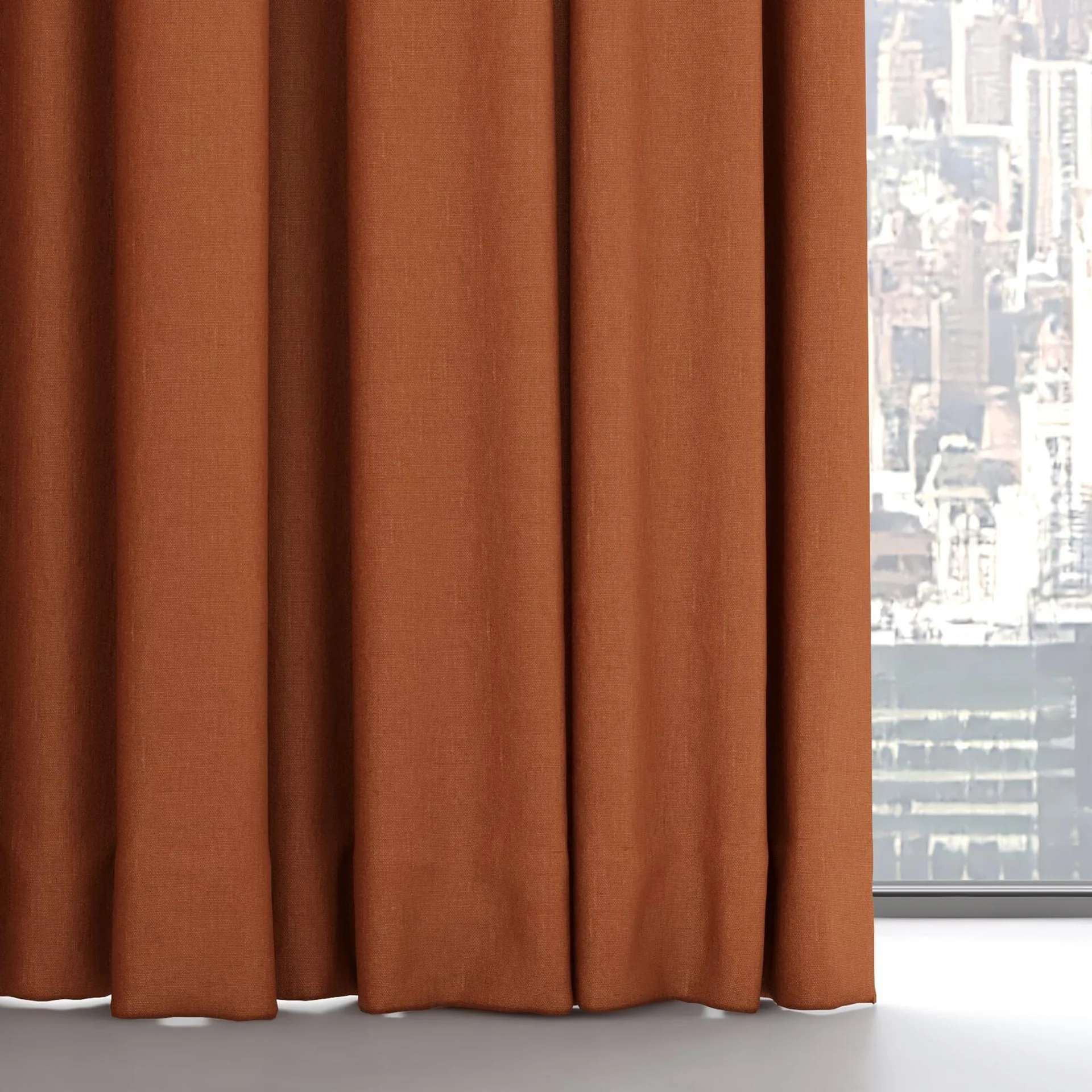 Bottom view of Eternal Burnt Orange, on hidden rail