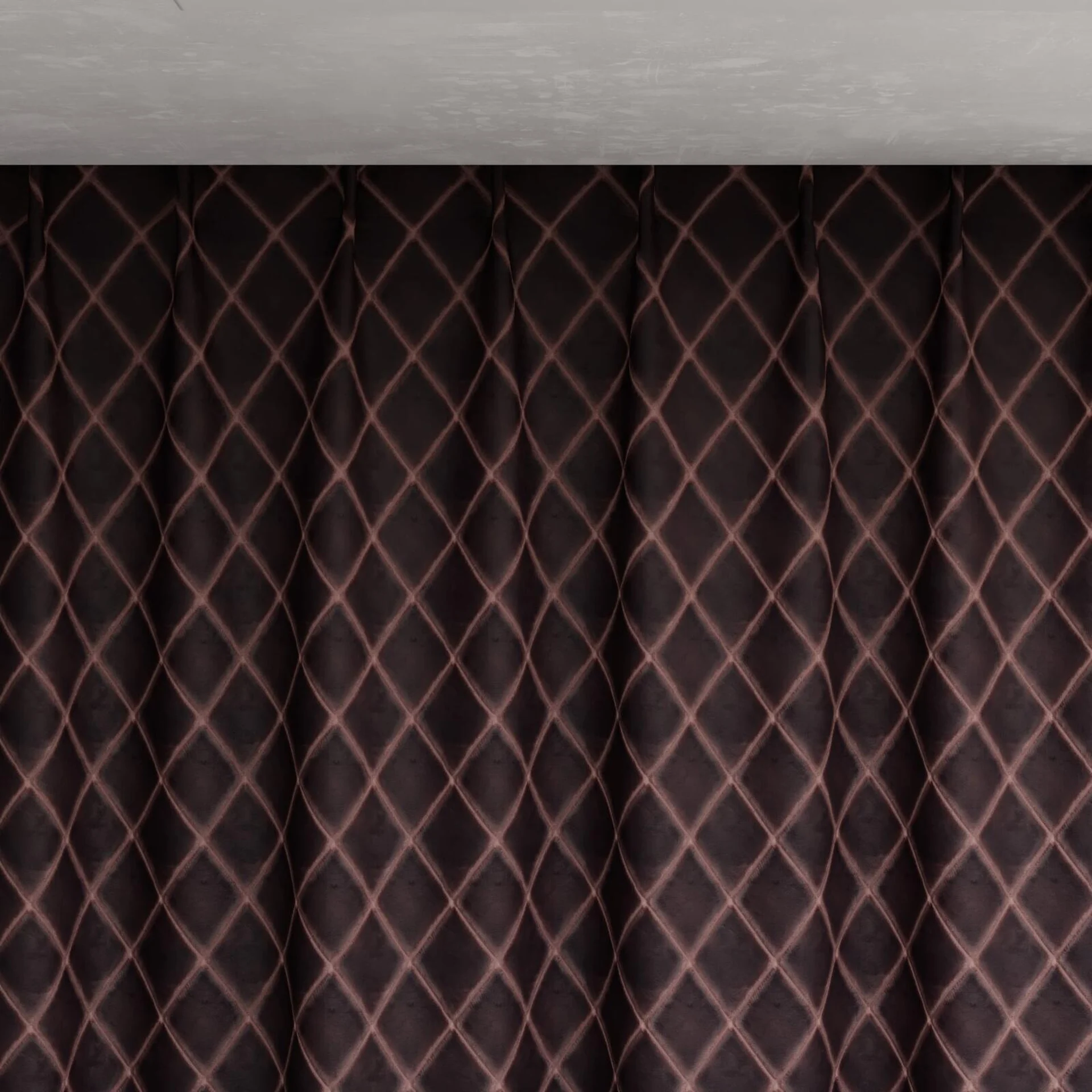 Top view of Pantheon Plum, pinch pleat