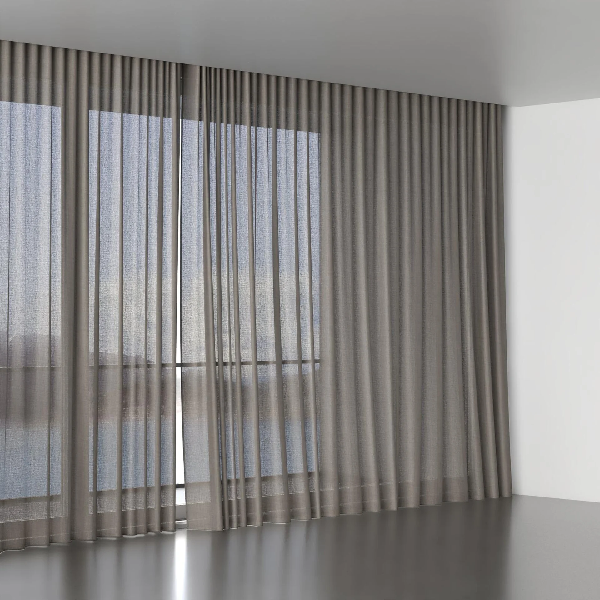 Full view of Uru Cement, wave pleat