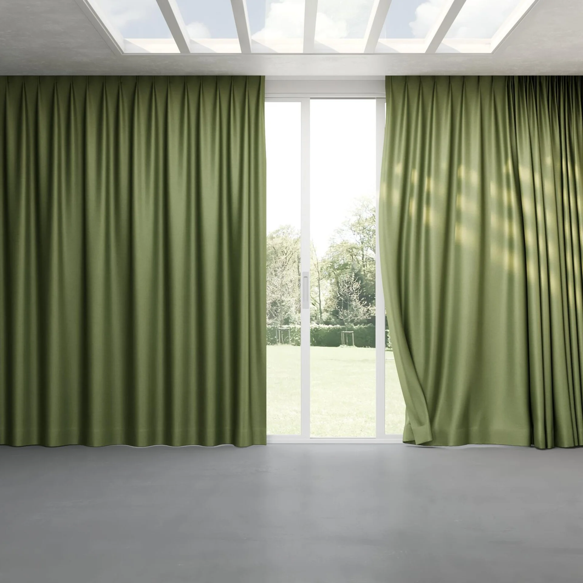 Full view of Provence Oregano, pinch pleat