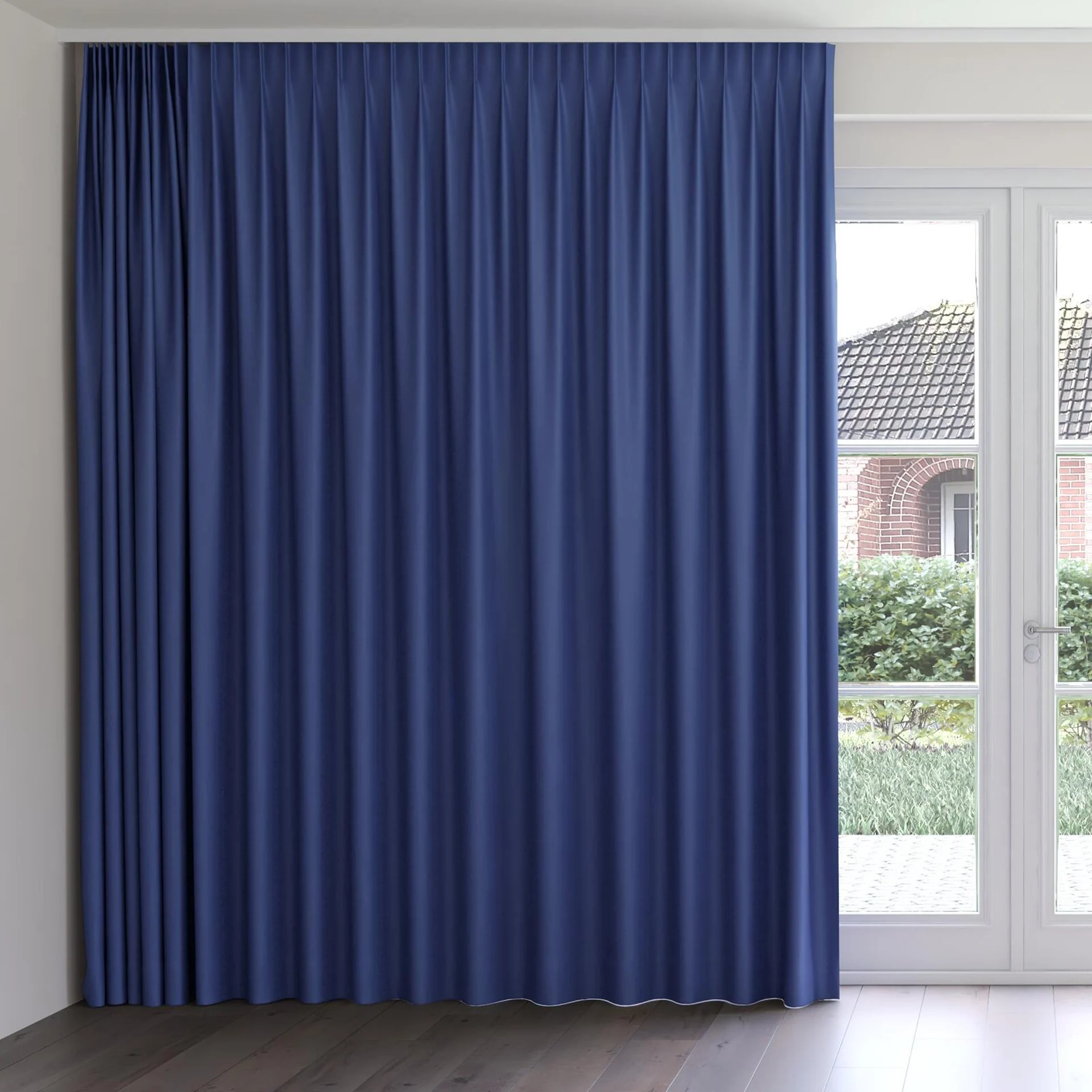 Front view of Woolskin Jeans, on curtain rail