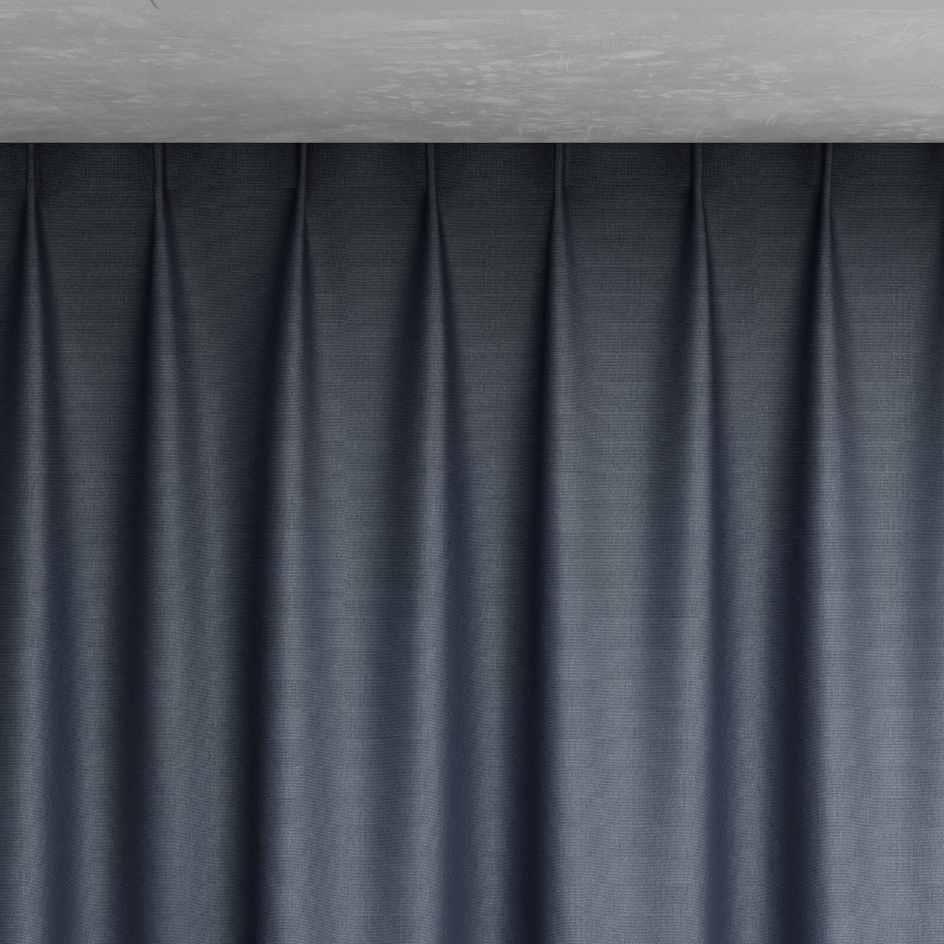 Top view of Wise Midnight, pinch pleat