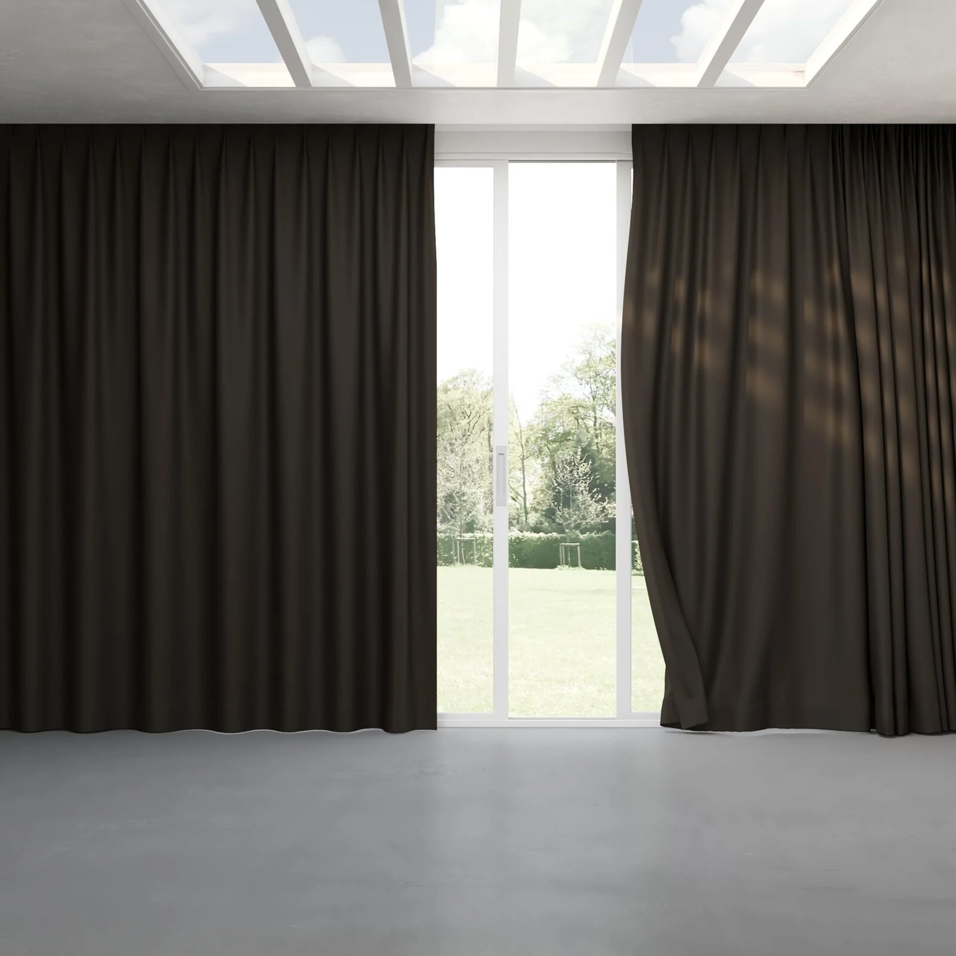 Full view of Eternal Clove, pinch pleat