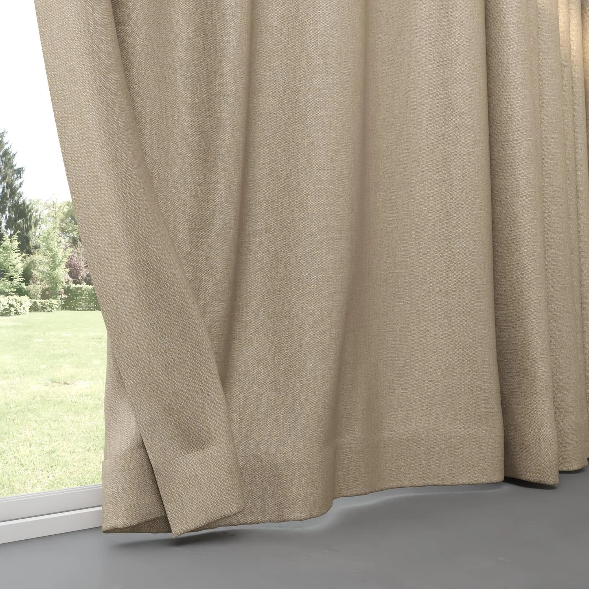 Bottom view of Gent Tan, pinch pleat