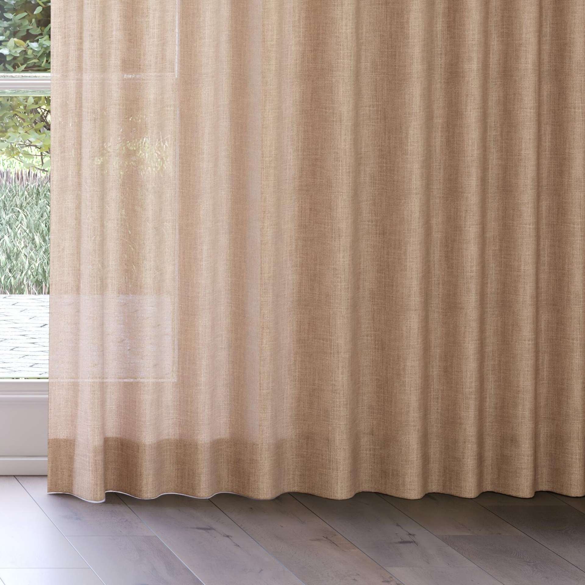 Bottom view of Motion Caramel, on curtain rail