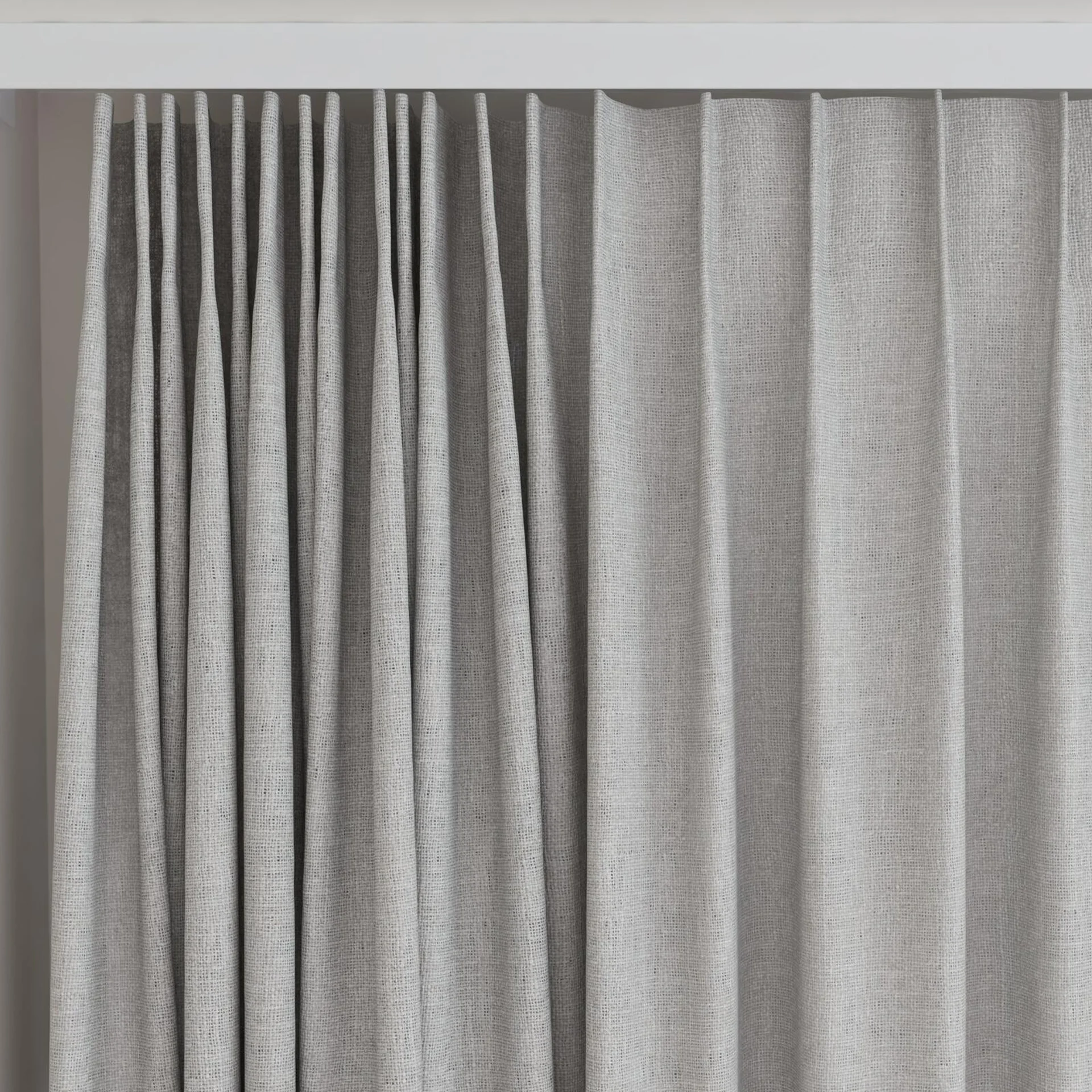 Top view of Adobe Stone, on curtain rail