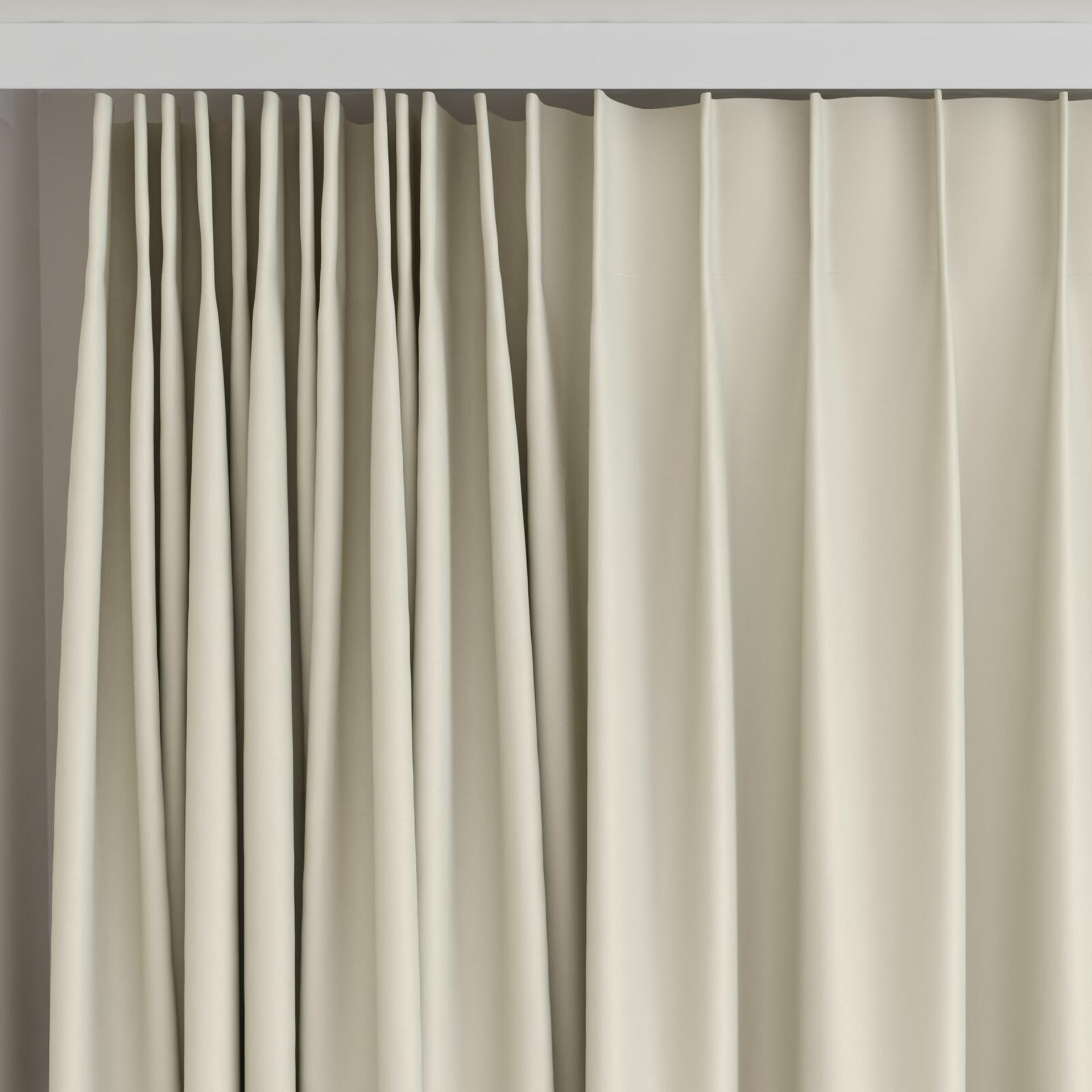 Top view of Blockbuster Stucco, on curtain rail