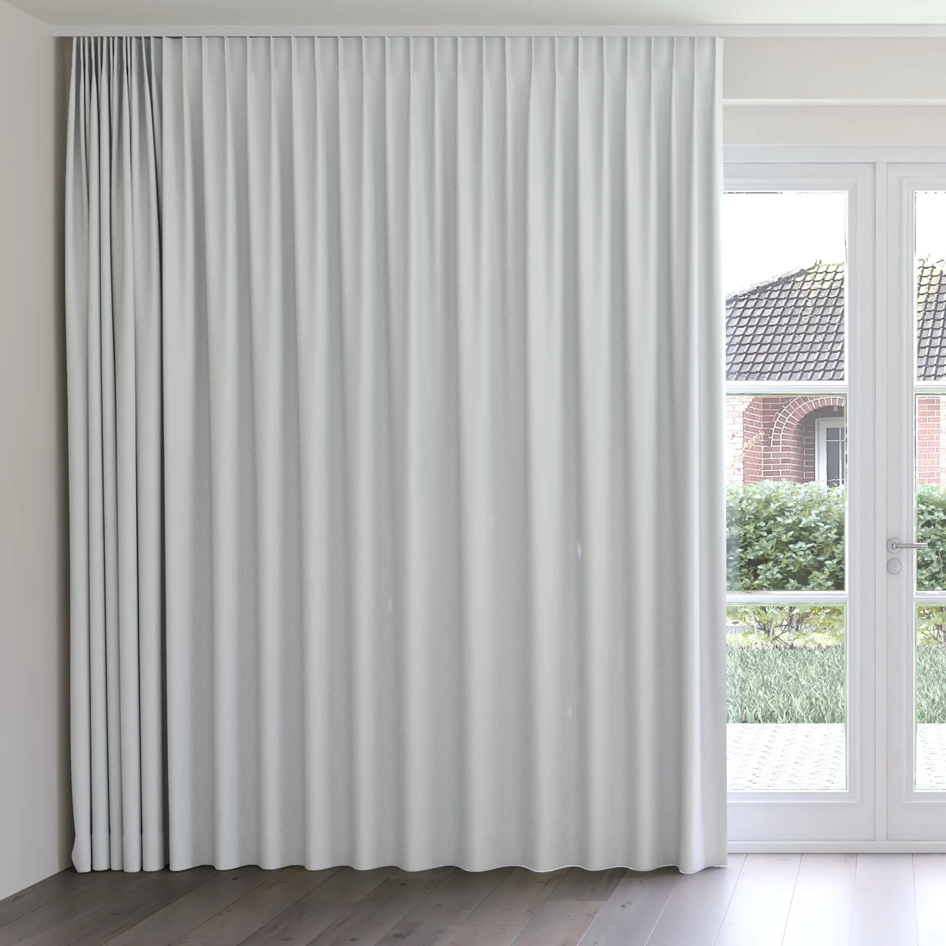 Front view of Oakley FR Duckegg, on curtain rail